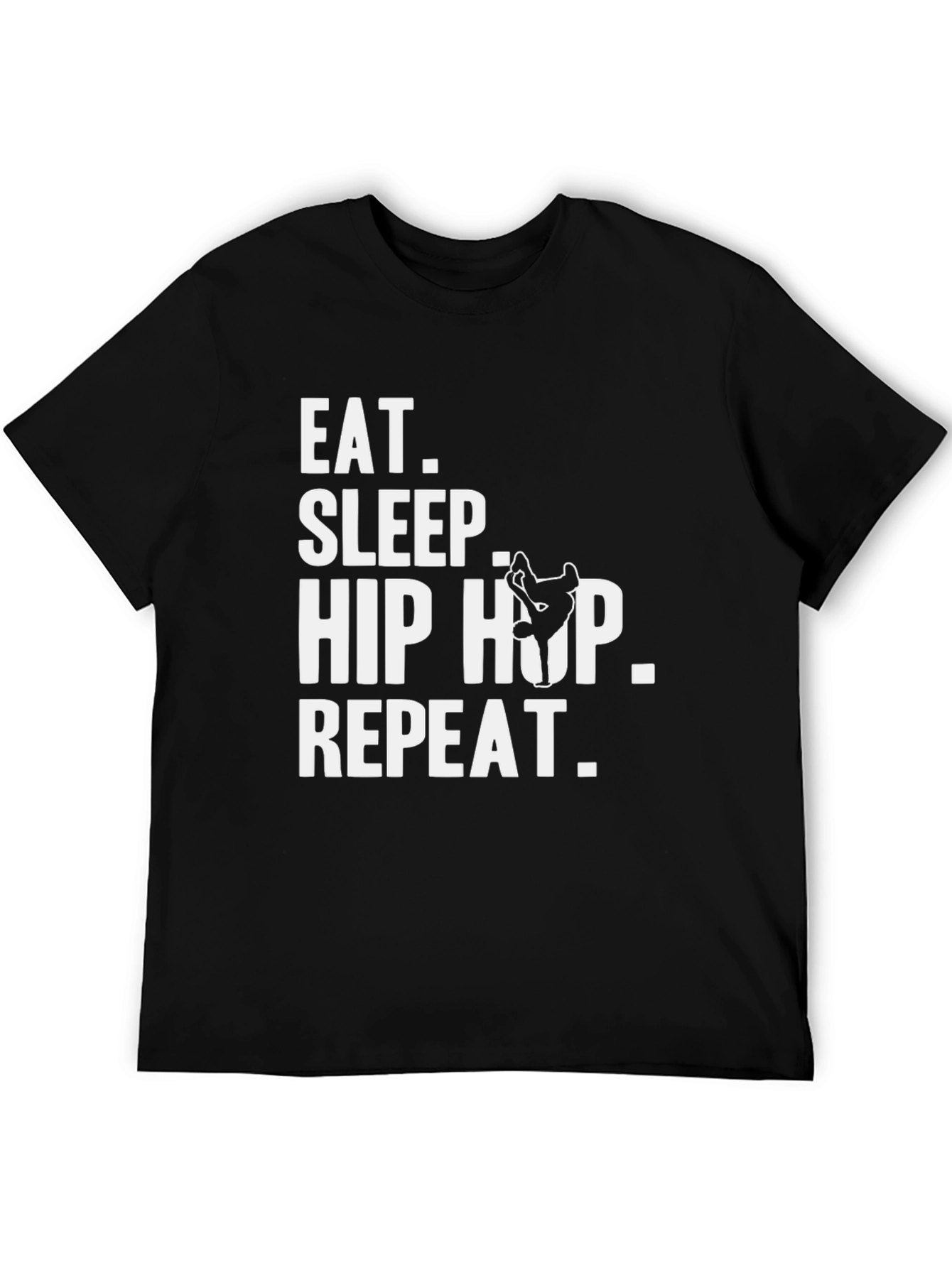 Eat Sleep Hip Hop Repeat Black T-Shirt