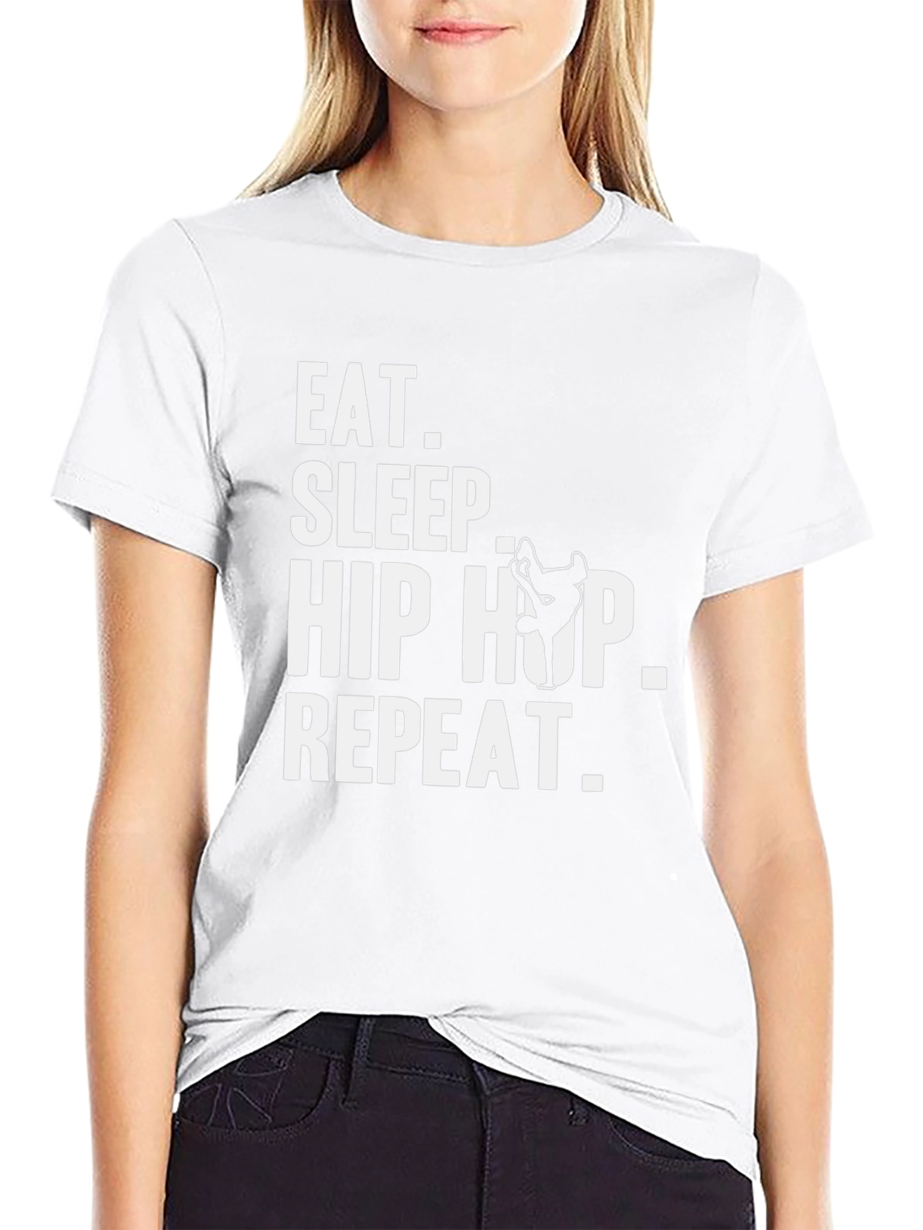 Eat Sleep Hip Hop Repeat Black T-Shirt