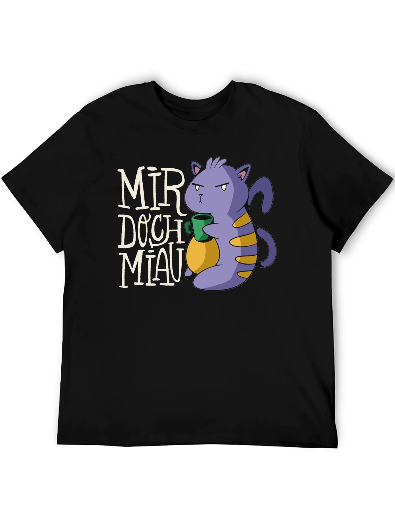 Mir Doch Miau Black T-Shirt
