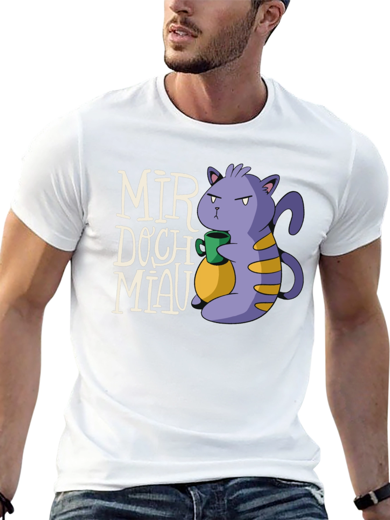 Mir Doch Miau Black T-Shirt