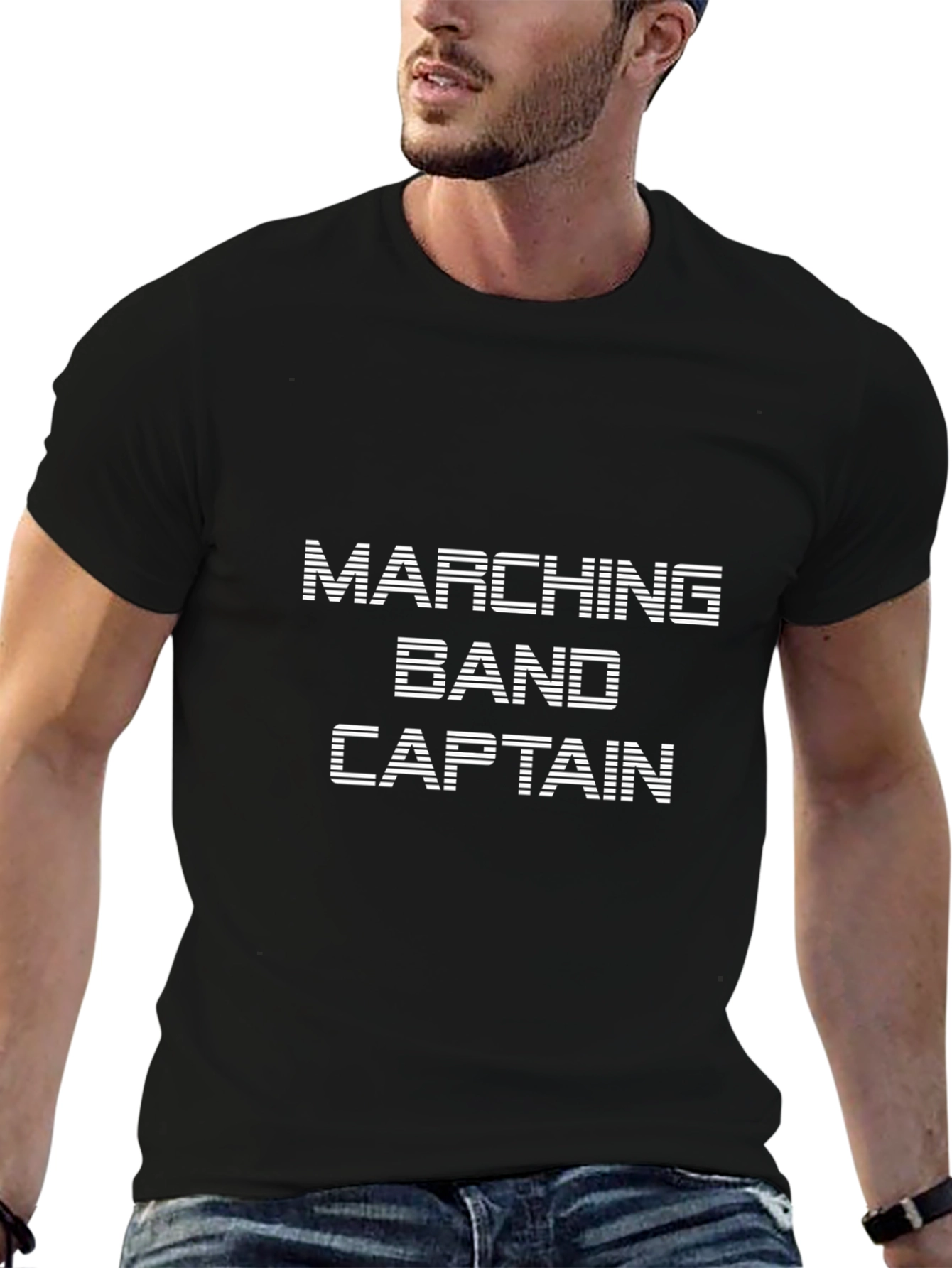 Marching Band Captain Black T-Shirt