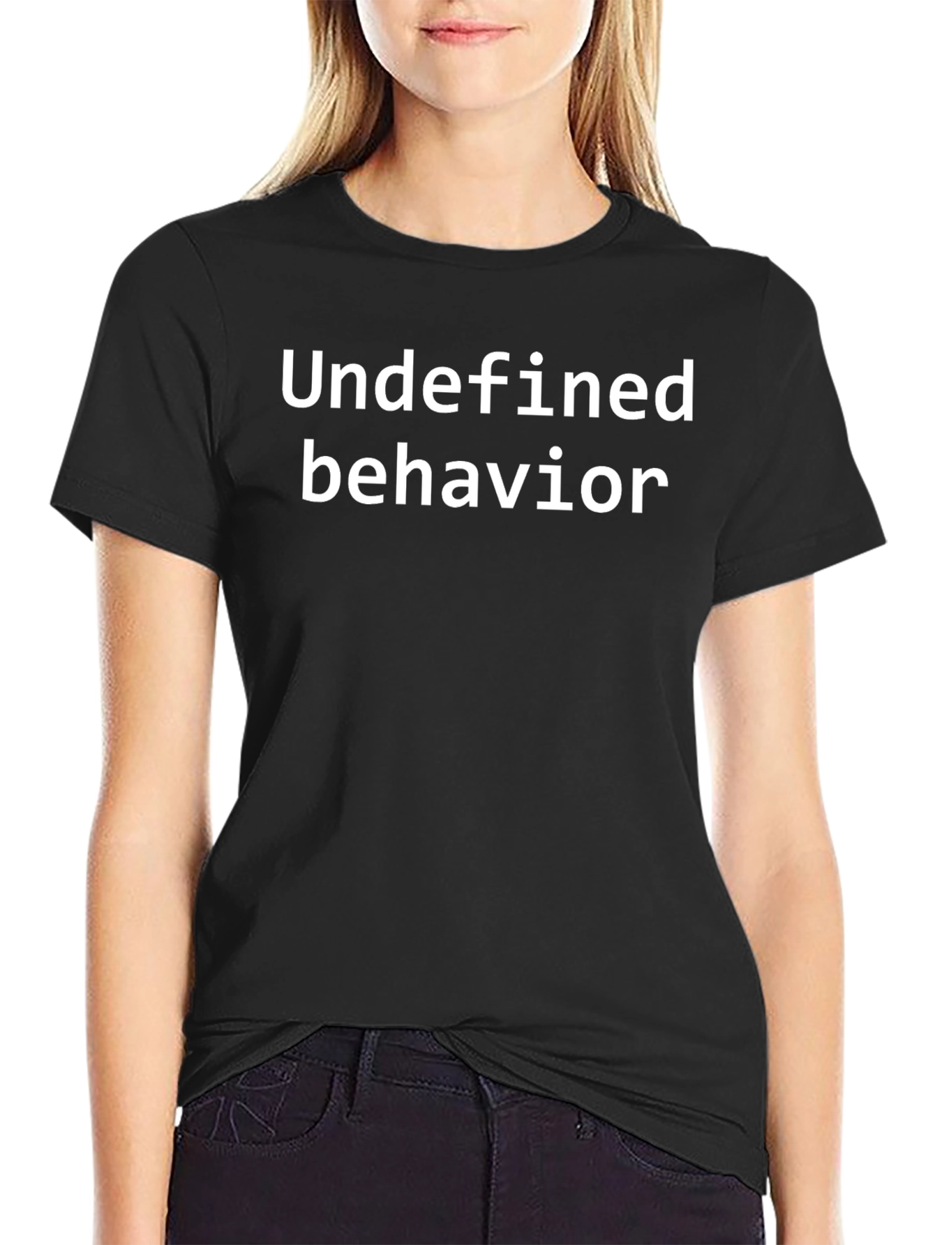 Undefined Behavior Black Cotton Graphic Tee