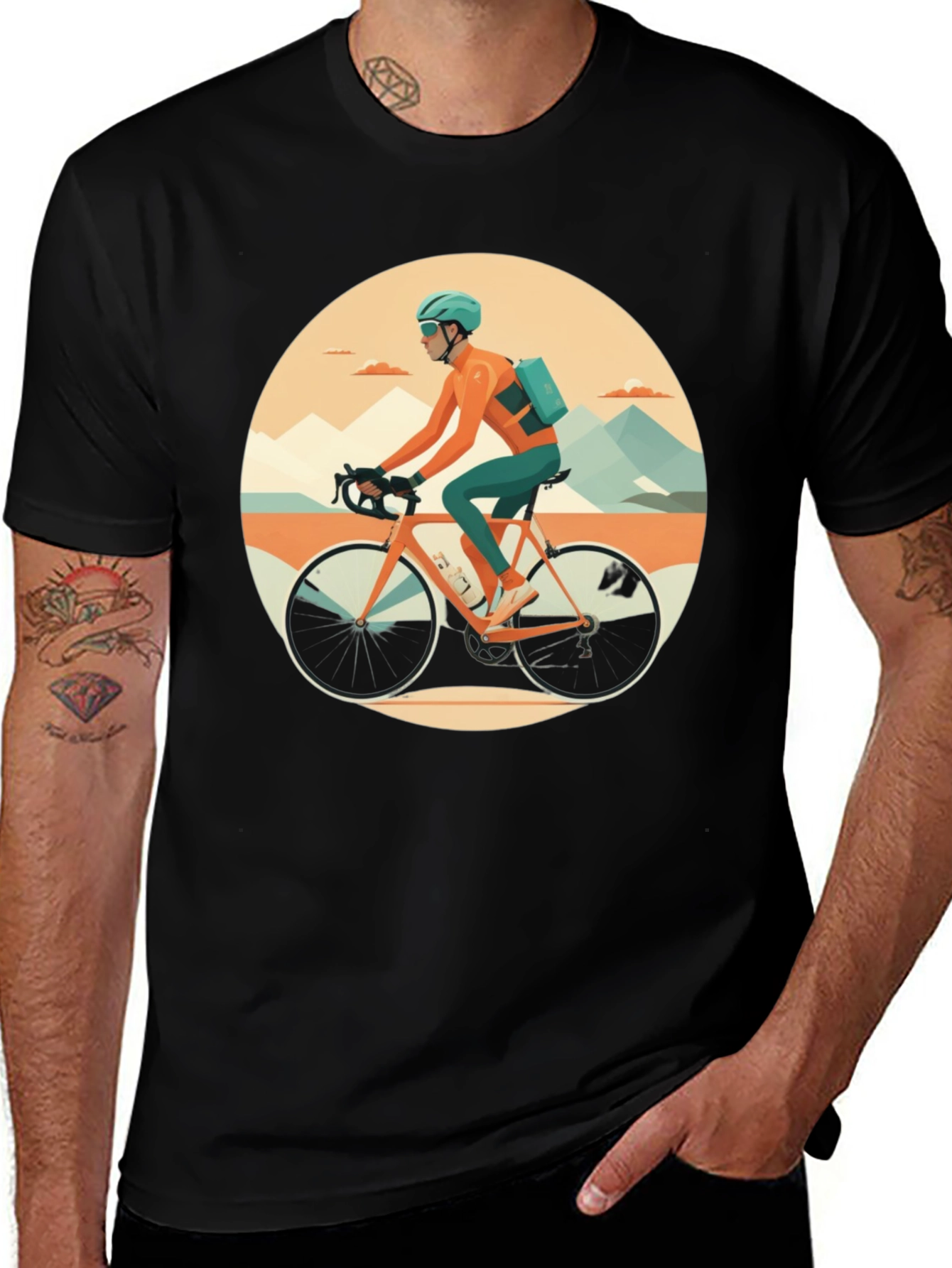 Cycling Graphic Tee: Stylish Activewear