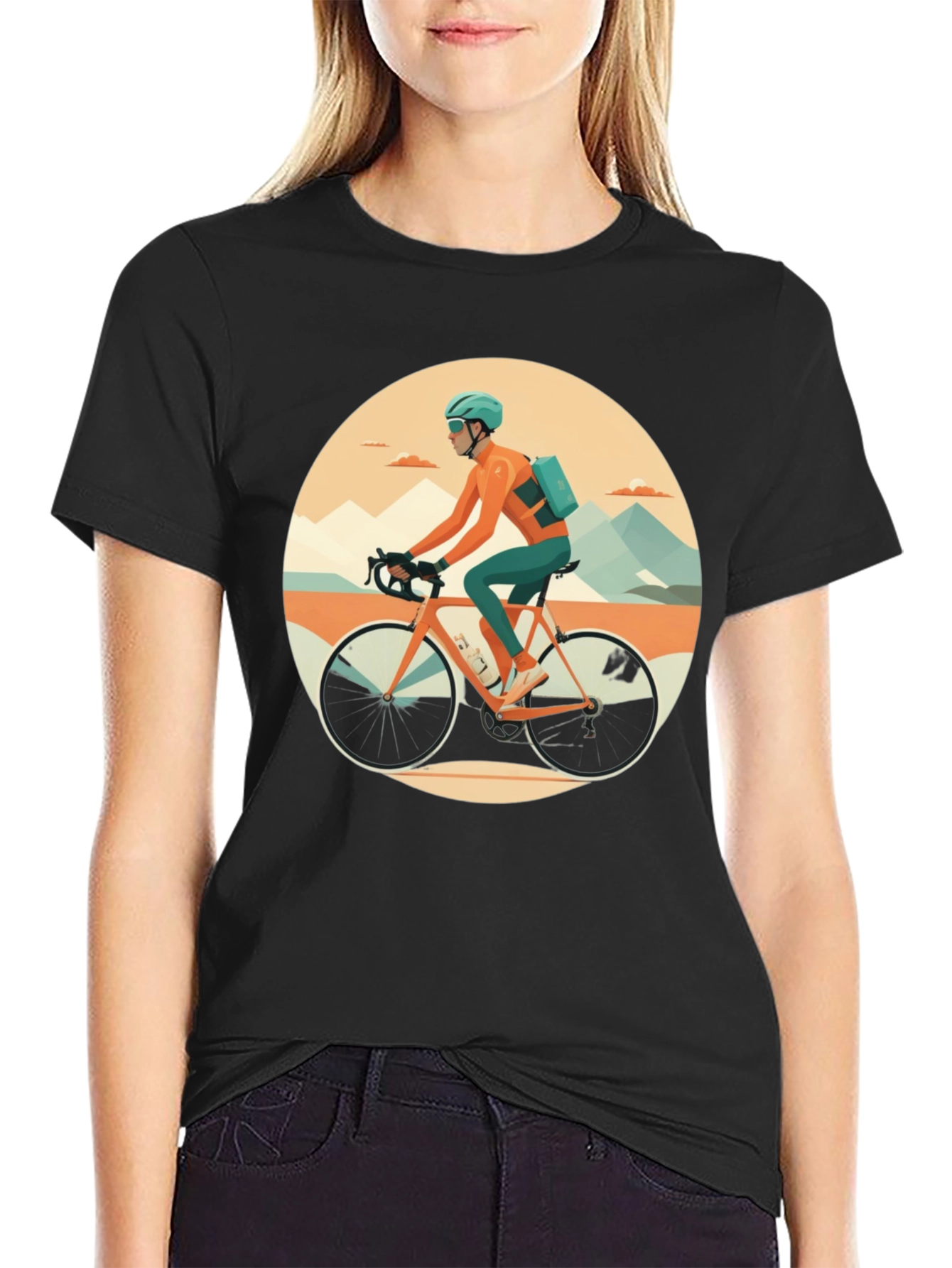 Cycling Graphic Tee: Stylish Activewear