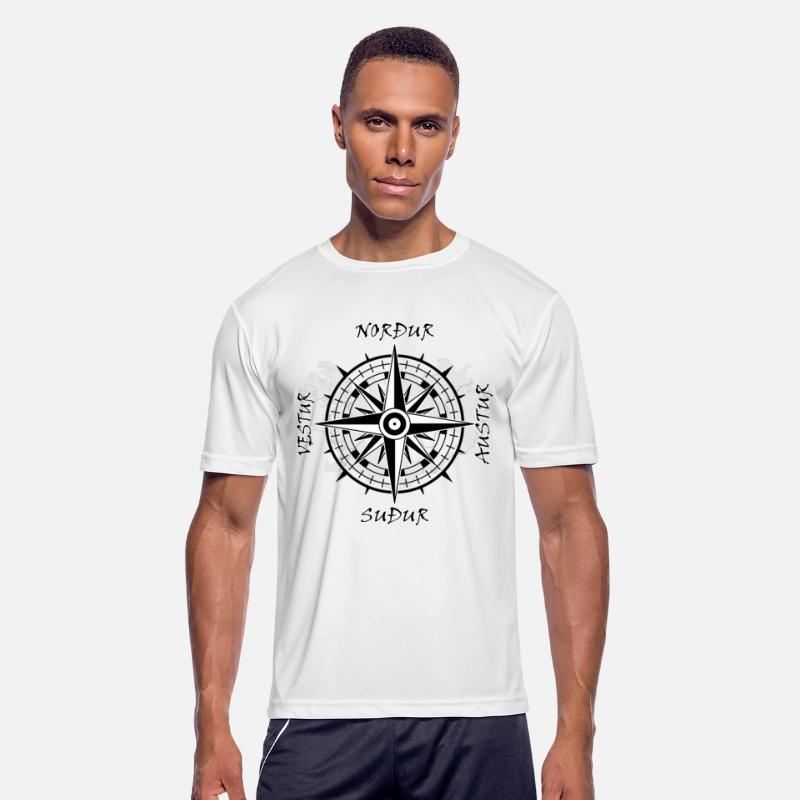 Nordic compass with icelandic cardinal points