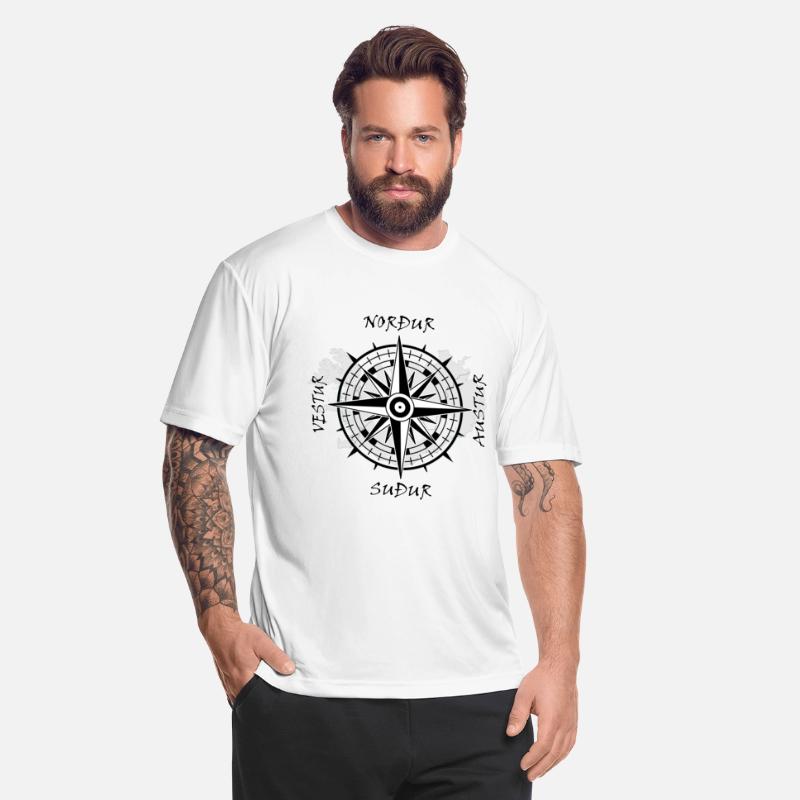 Nordic compass with icelandic cardinal points