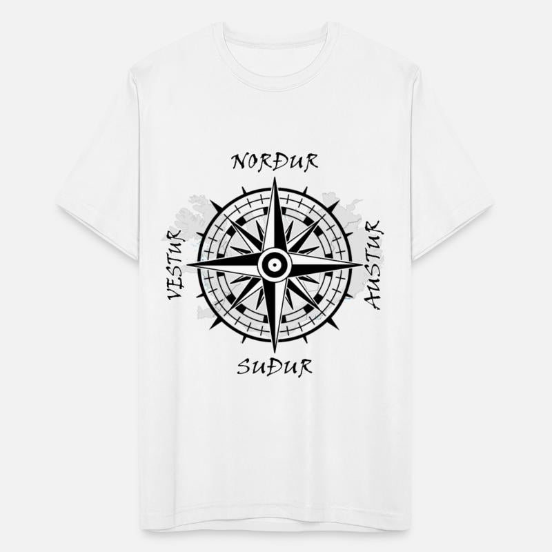 Nordic compass with icelandic cardinal points