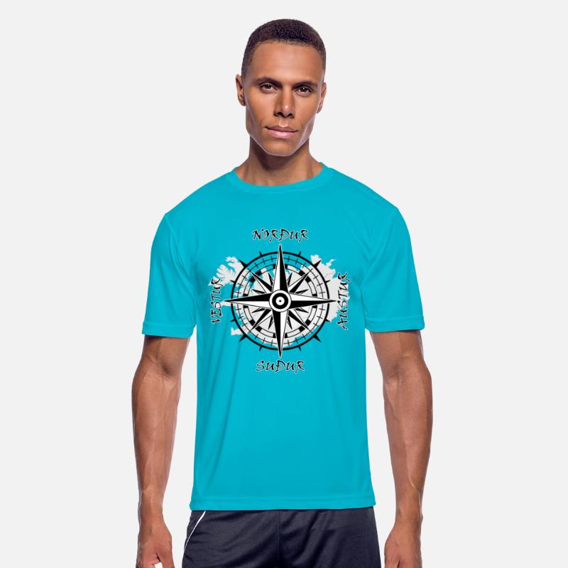 Nordic compass with icelandic cardinal points