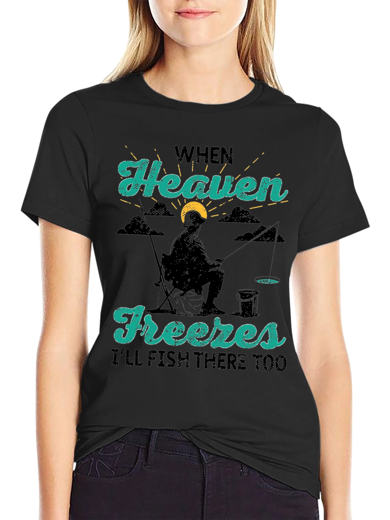 Heaven Freezes Fishing T-Shirt