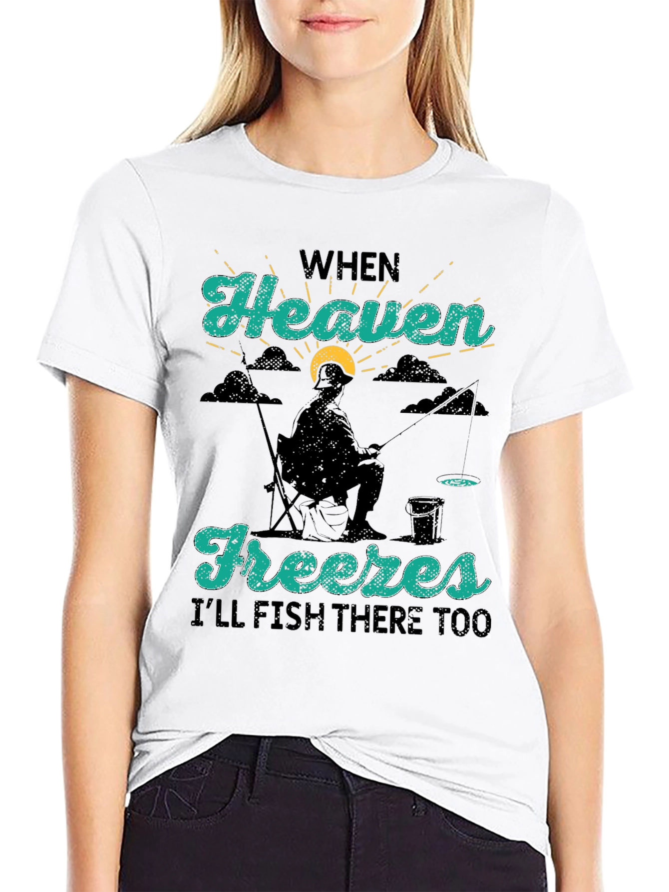 Heaven Freezes Fishing T-Shirt