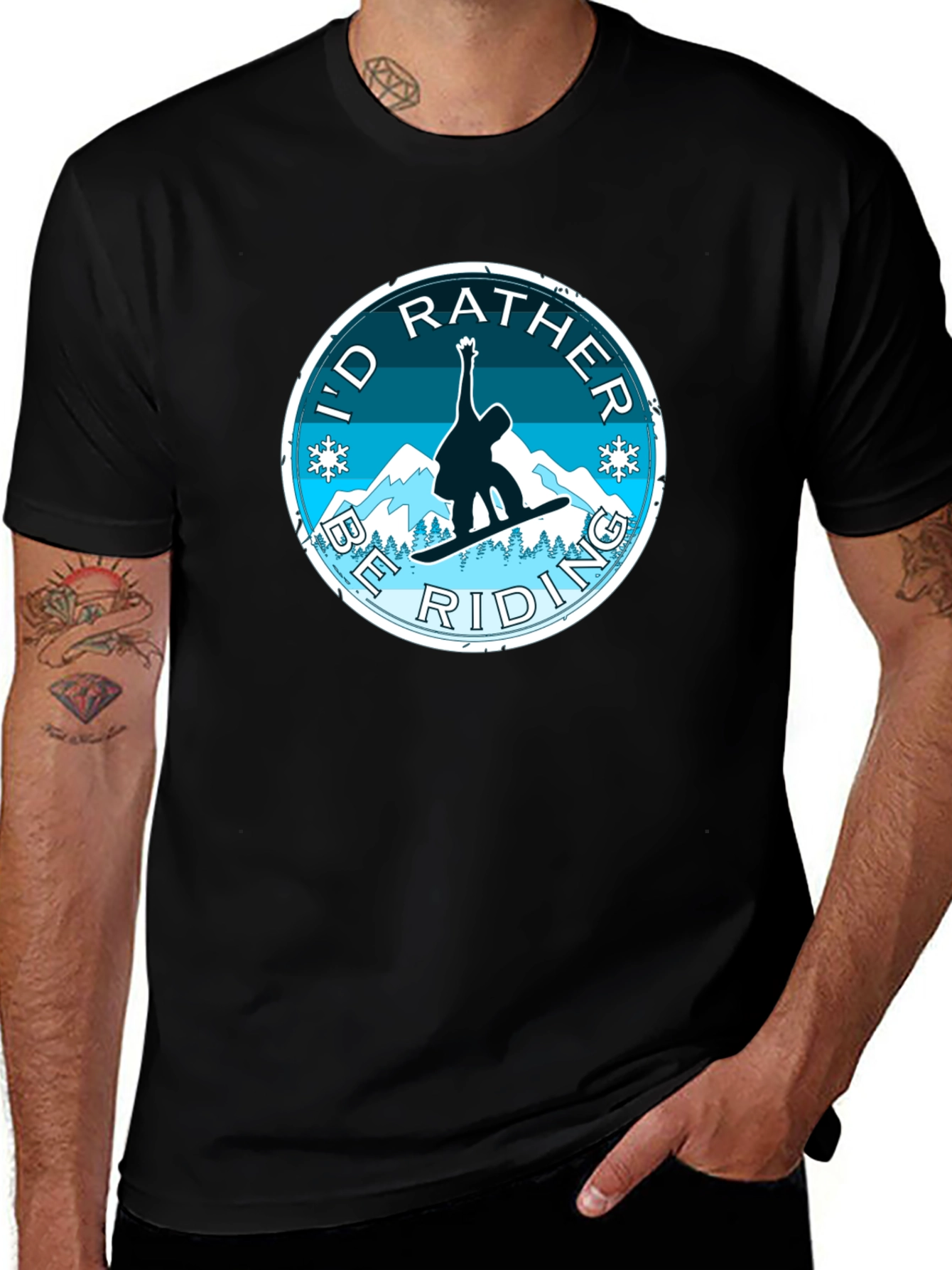 Id Rather Be Riding Snowboard T-Shirt