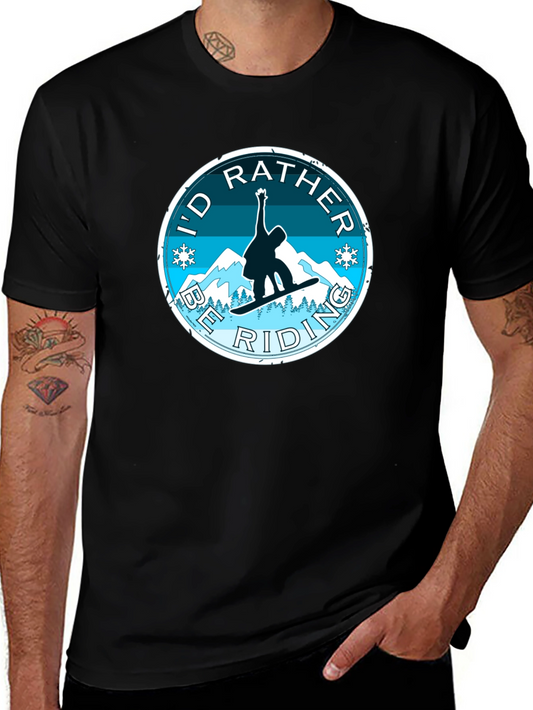 Id Rather Be Riding Snowboard T-Shirt