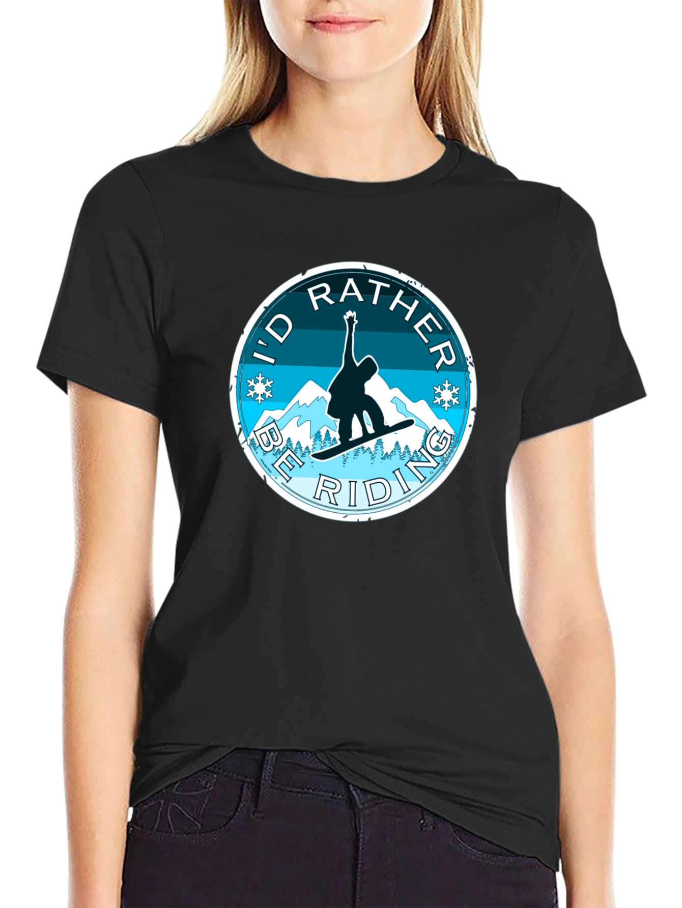Id Rather Be Riding Snowboard T-Shirt
