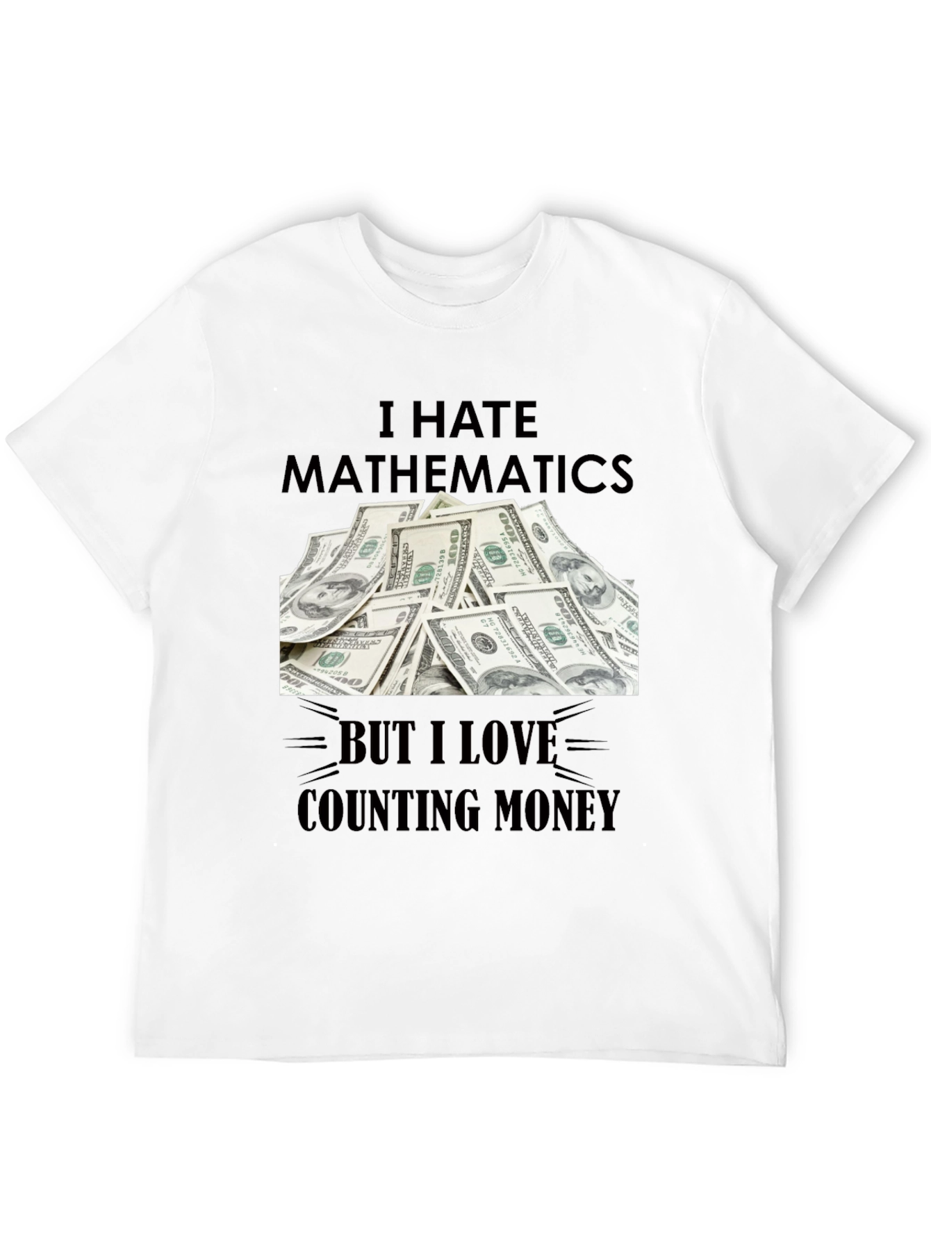 I Hate Mathematics T-Shirt Funny Money Tee