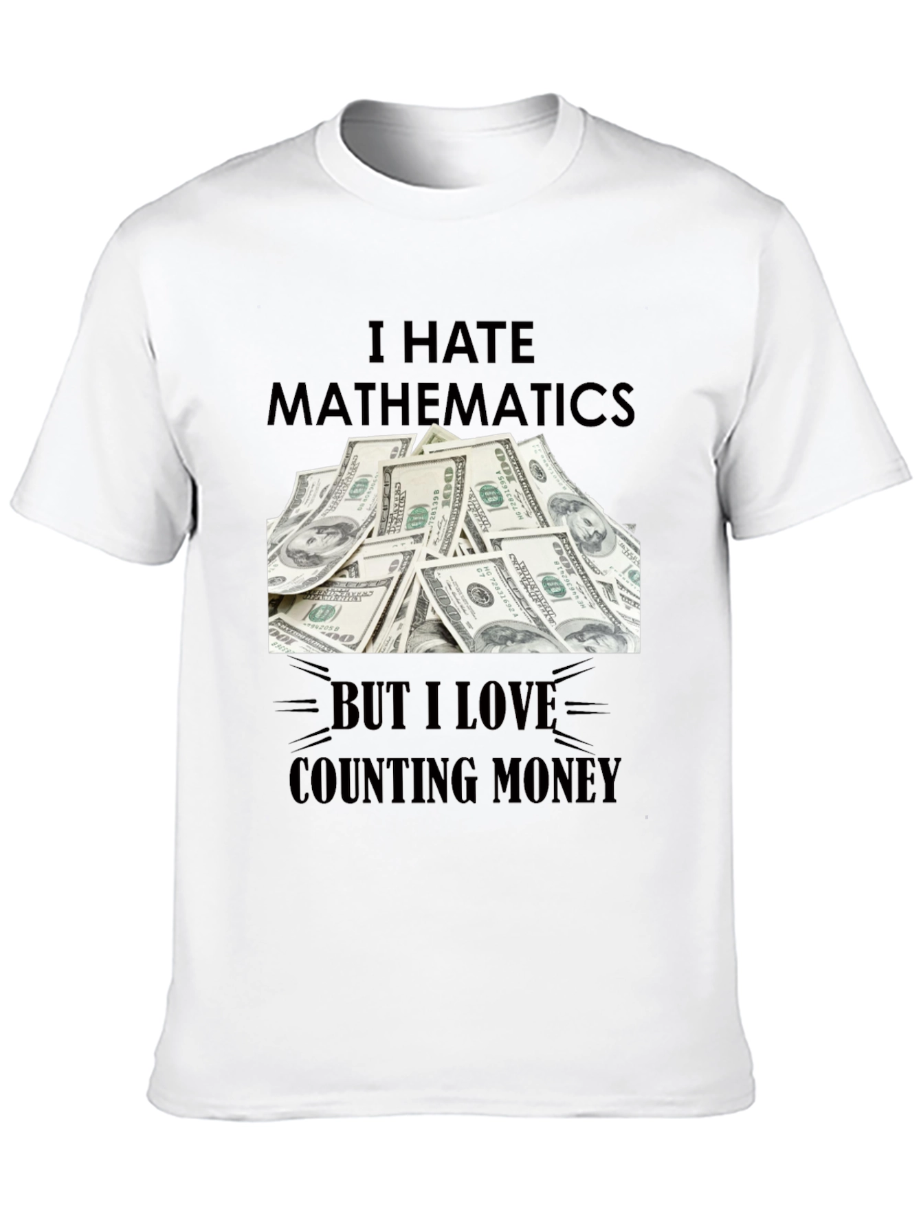 I Hate Mathematics T-Shirt Funny Money Tee
