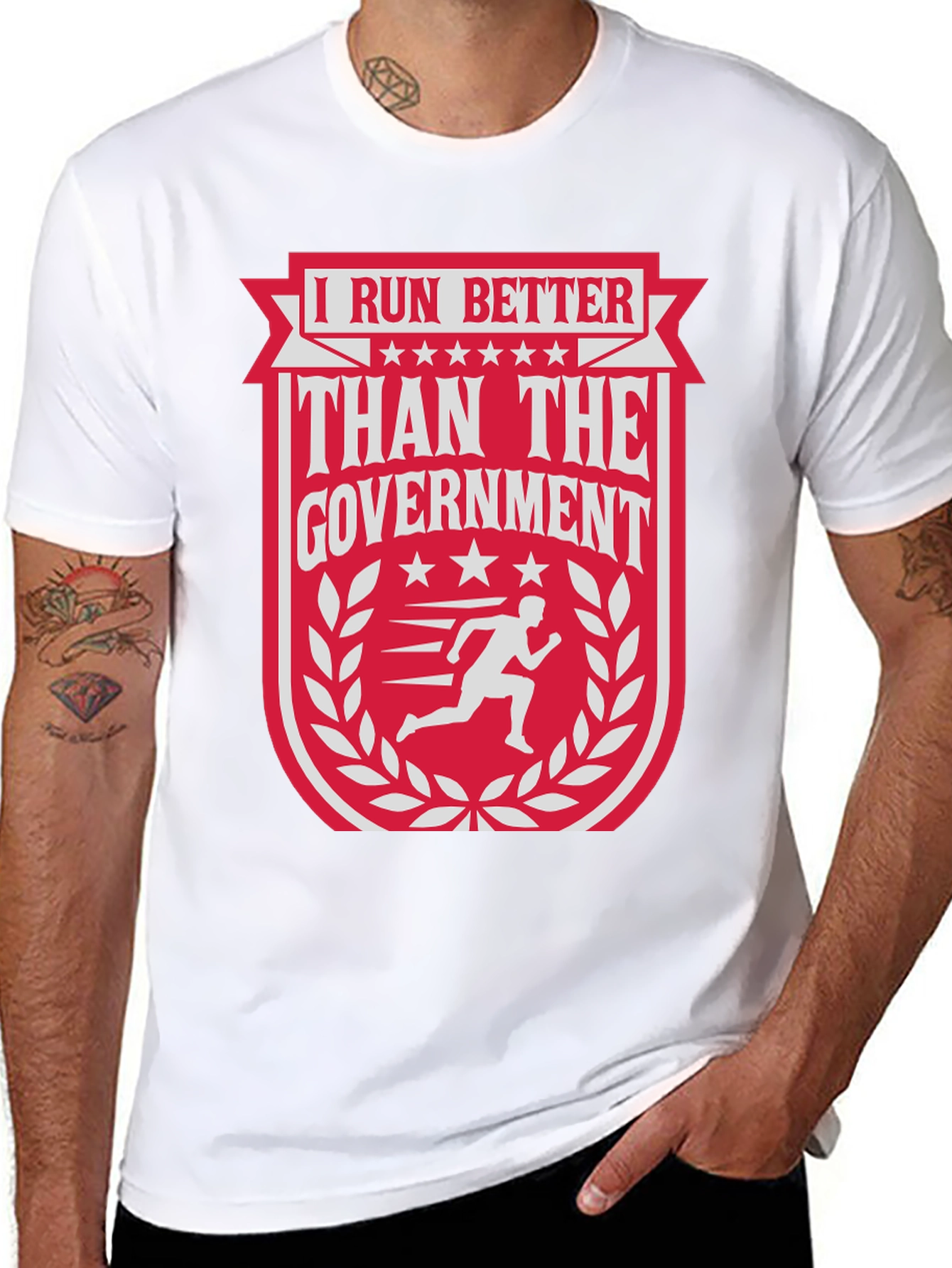 I Run Better Than The Government Graphic Tee