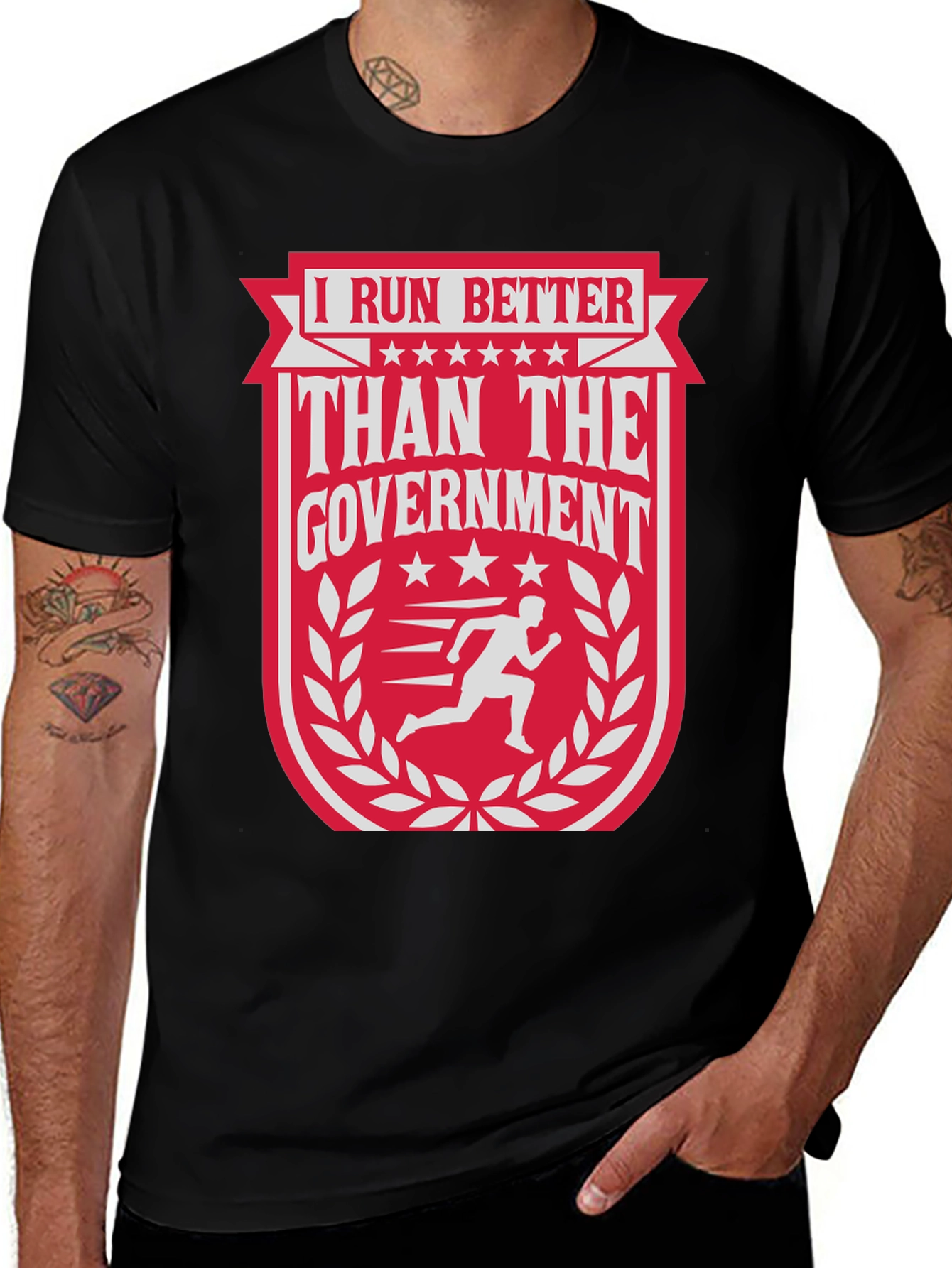 I Run Better Than The Government Graphic Tee