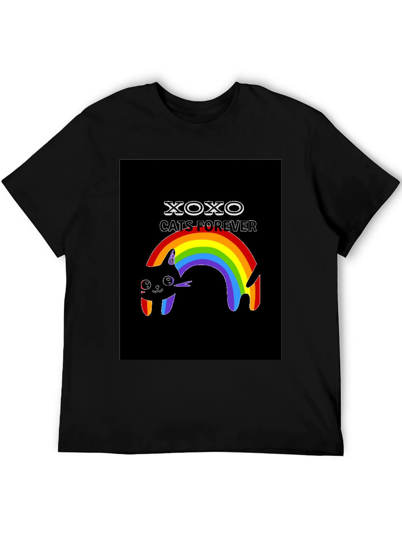 XOXO Cats Forever Rainbow Tee