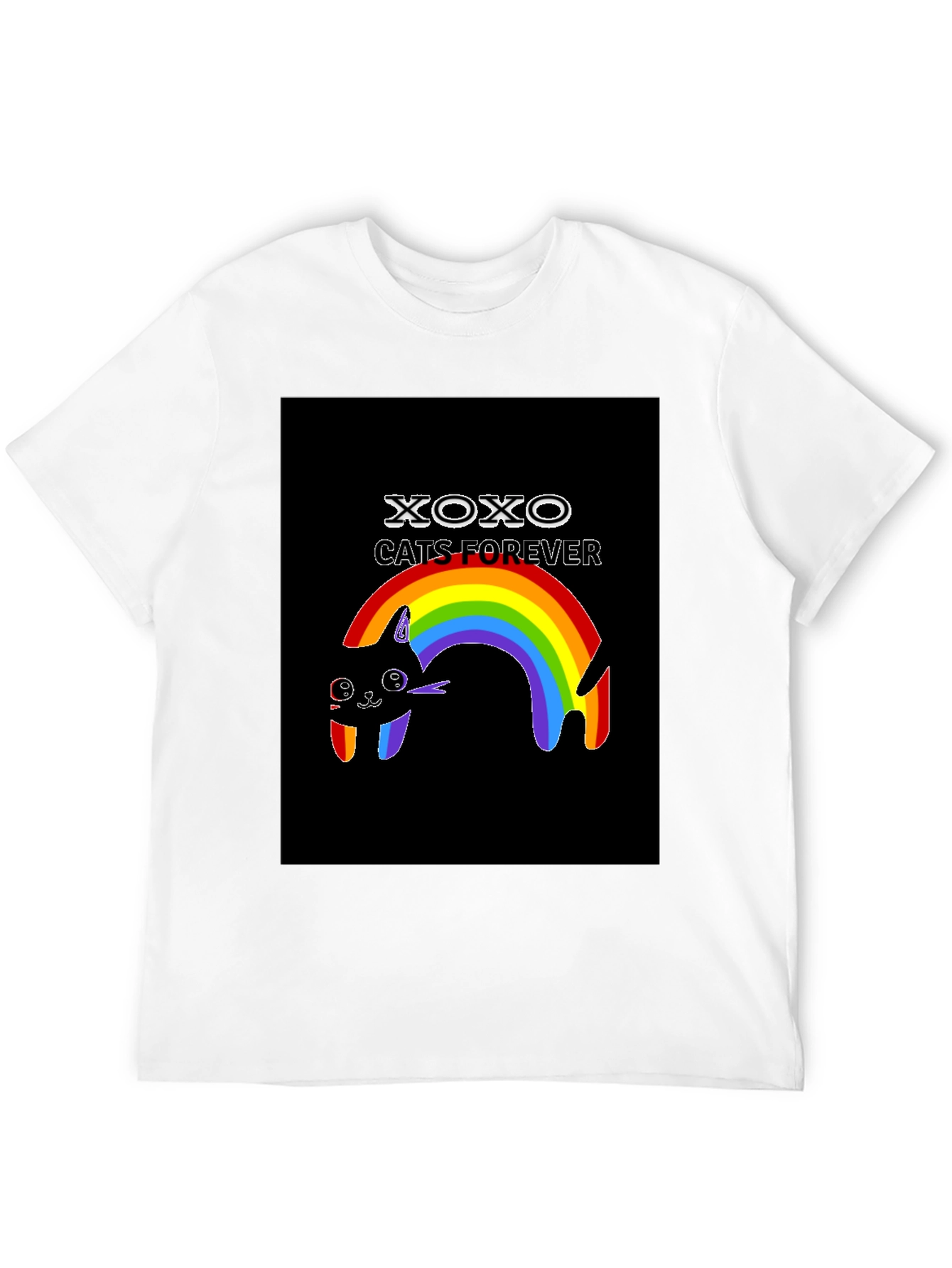 XOXO Cats Forever Rainbow Tee