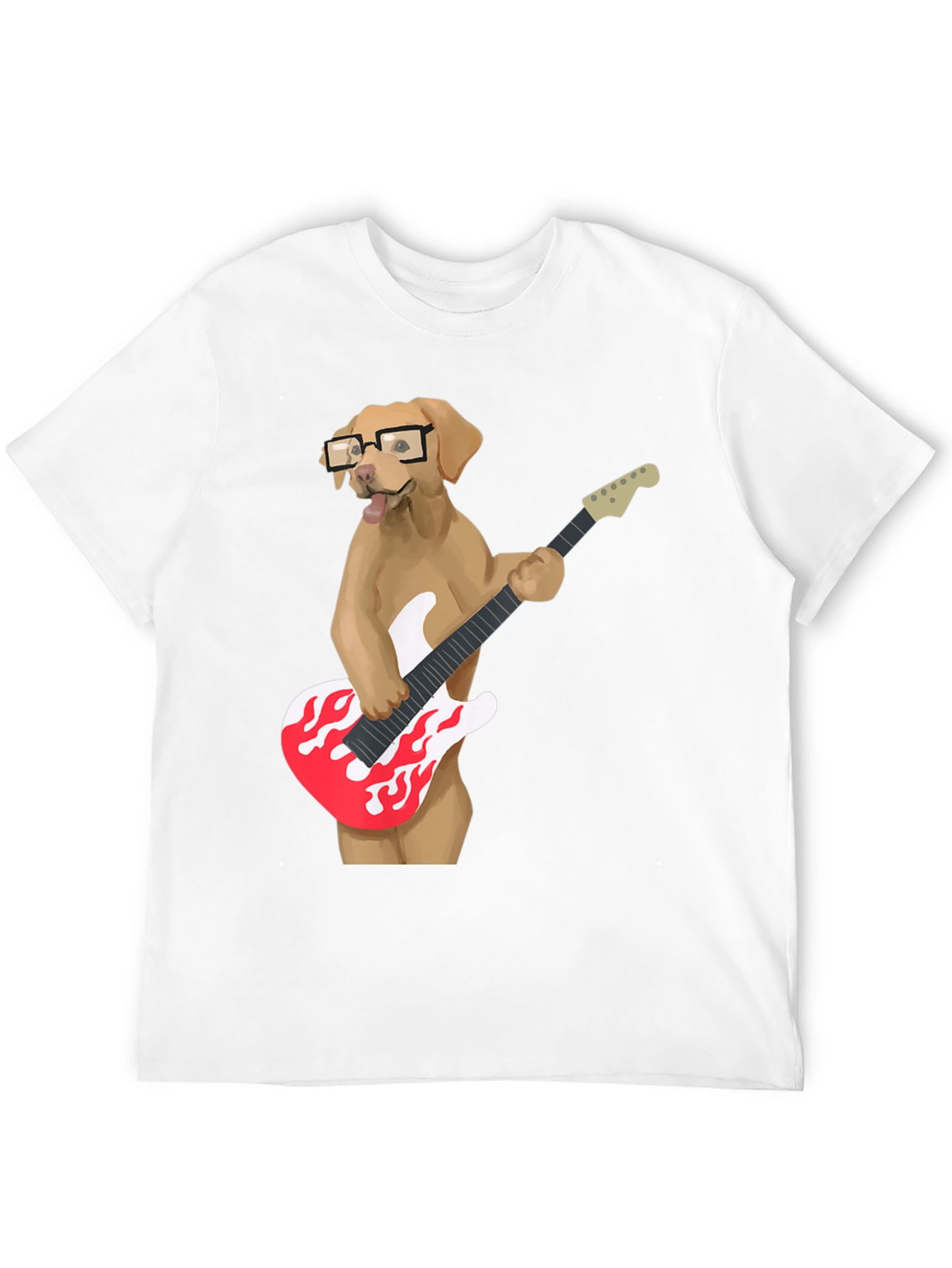 Dog Guitarist Graphic T-Shirt