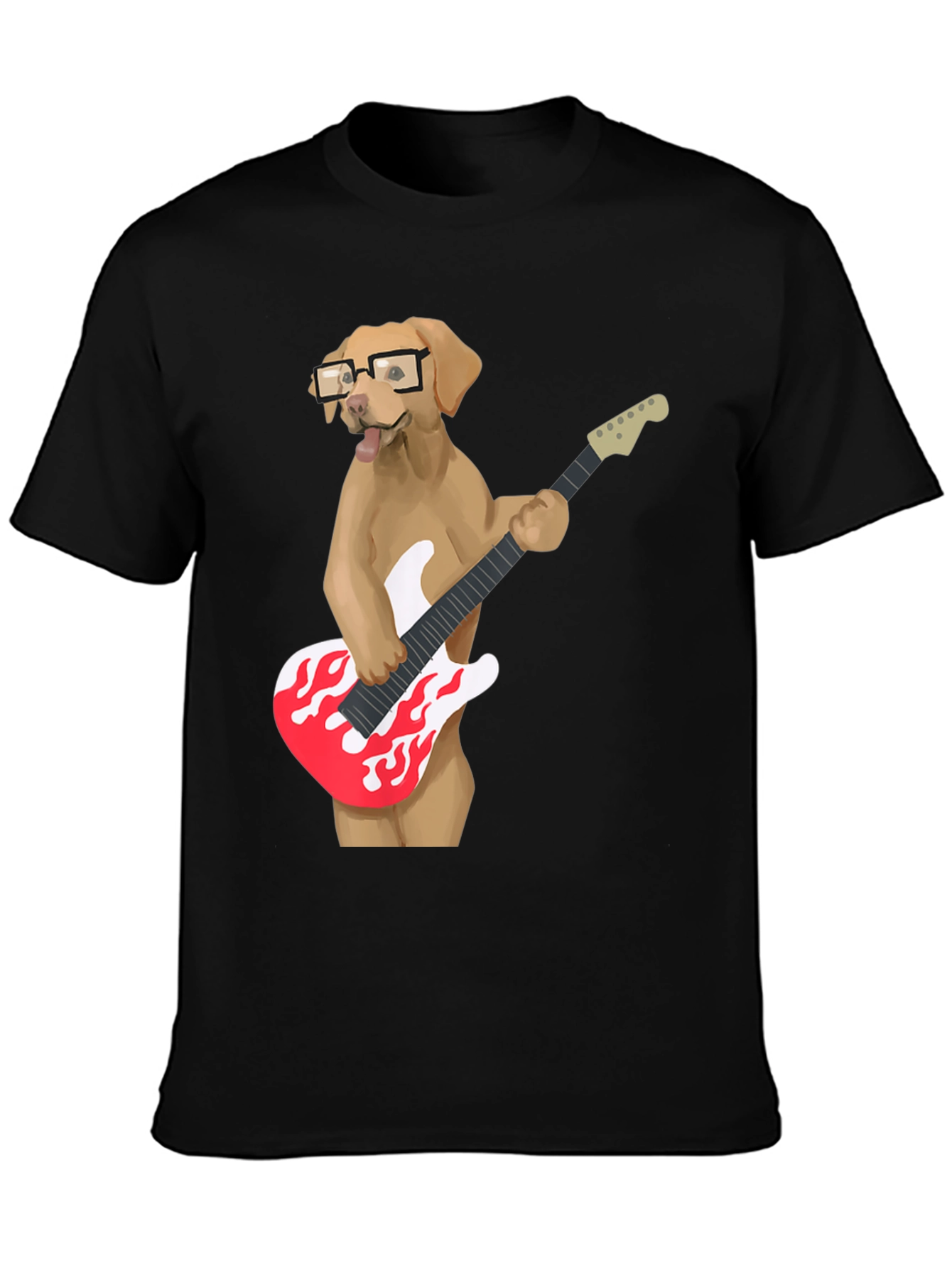 Dog Guitarist Graphic T-Shirt