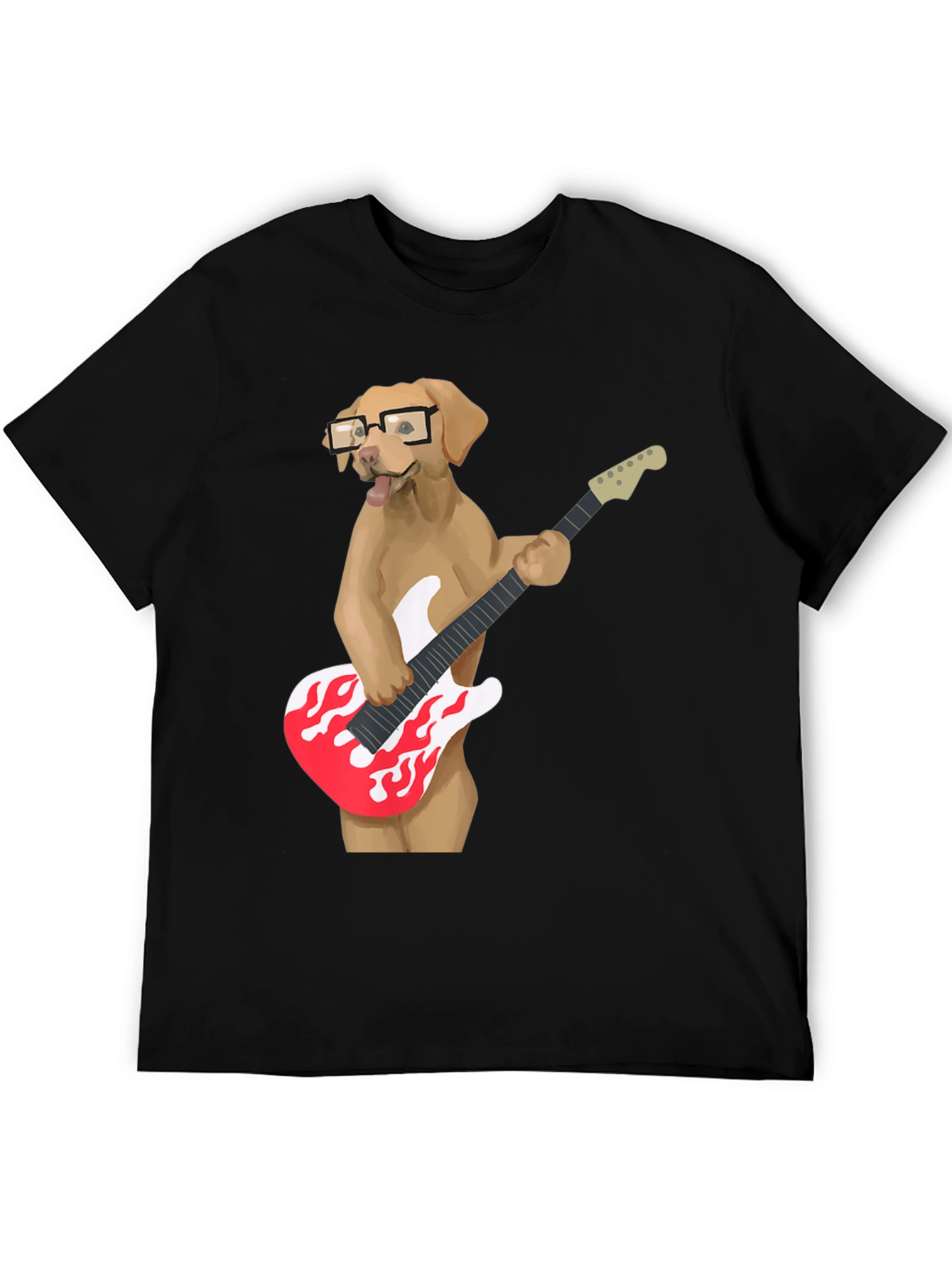 Dog Guitarist Graphic T-Shirt