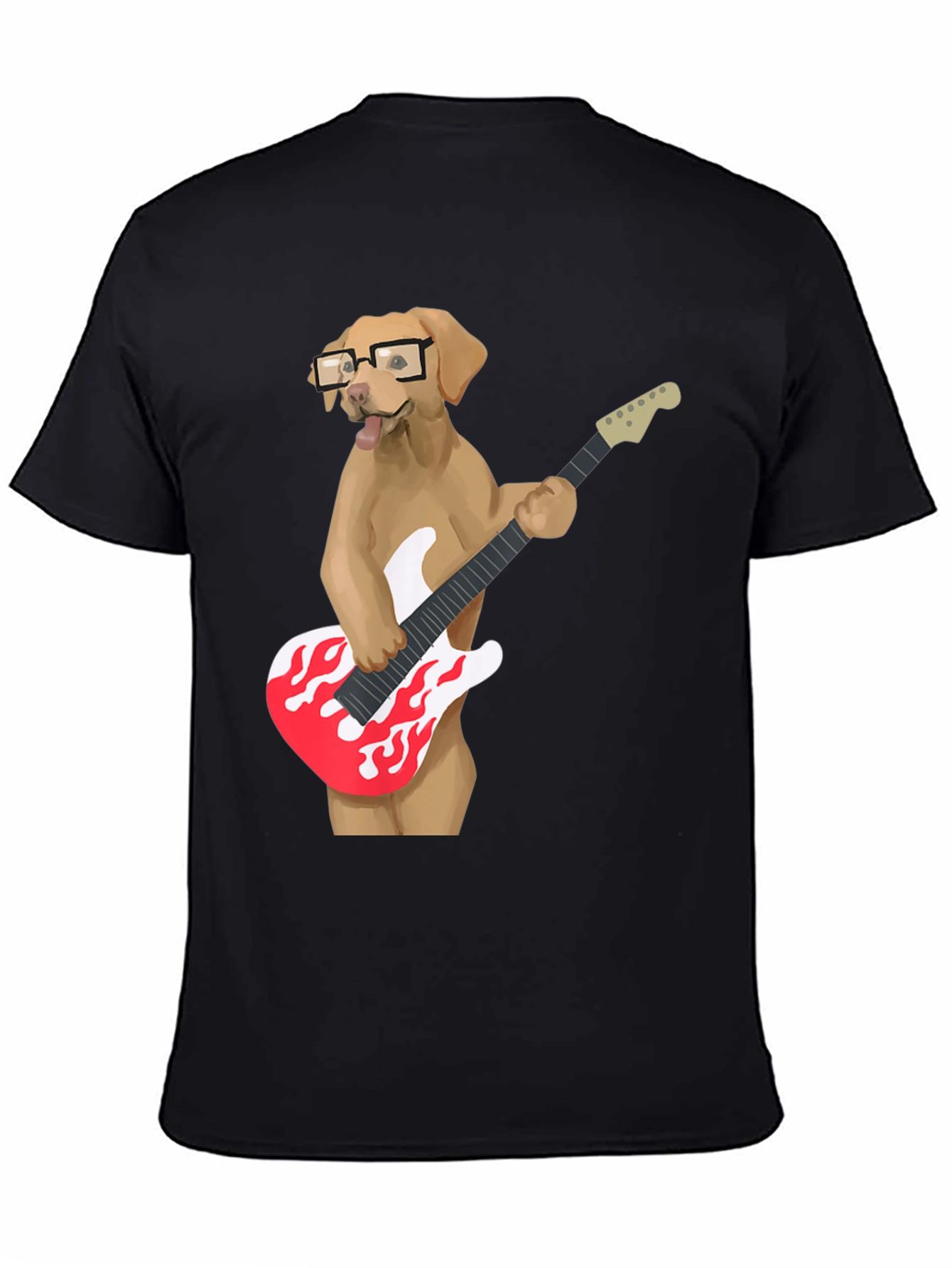 Dog Guitarist Graphic T-Shirt