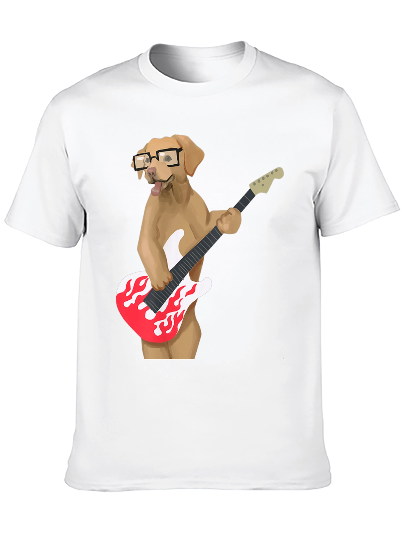 Dog Guitarist Graphic T-Shirt