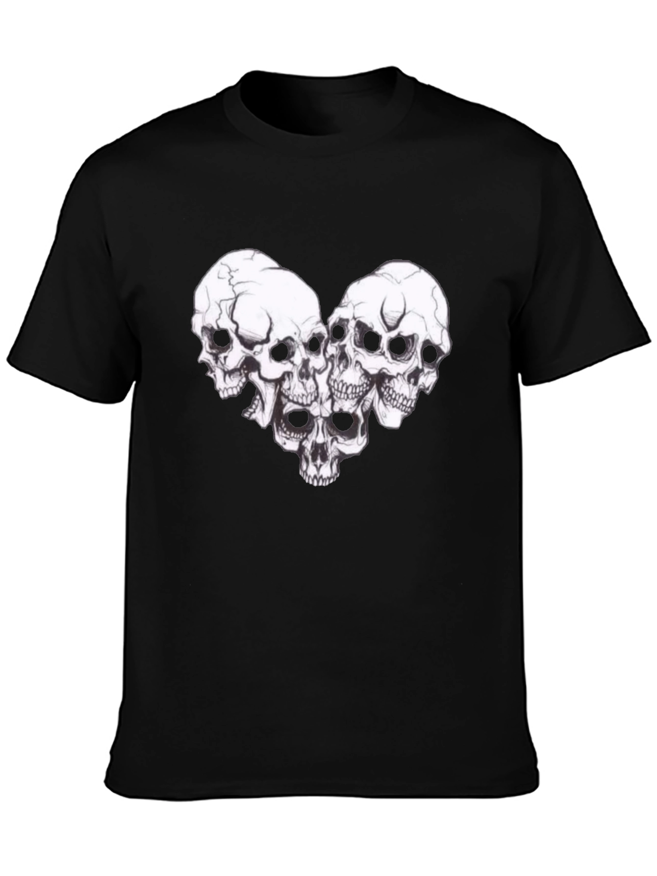 Skull Heart Graphic Tee - Gothic Style