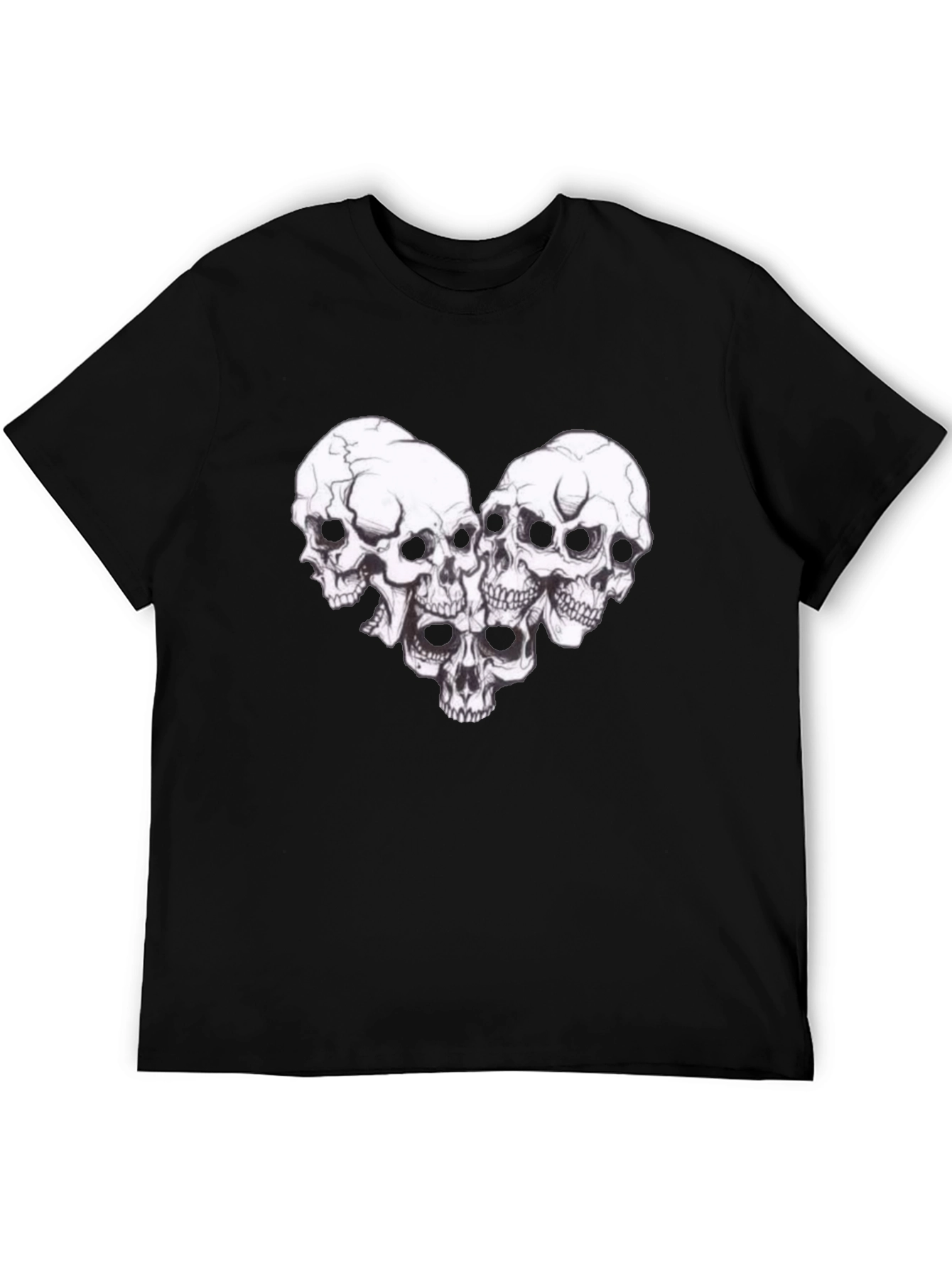Skull Heart Graphic Tee - Gothic Style