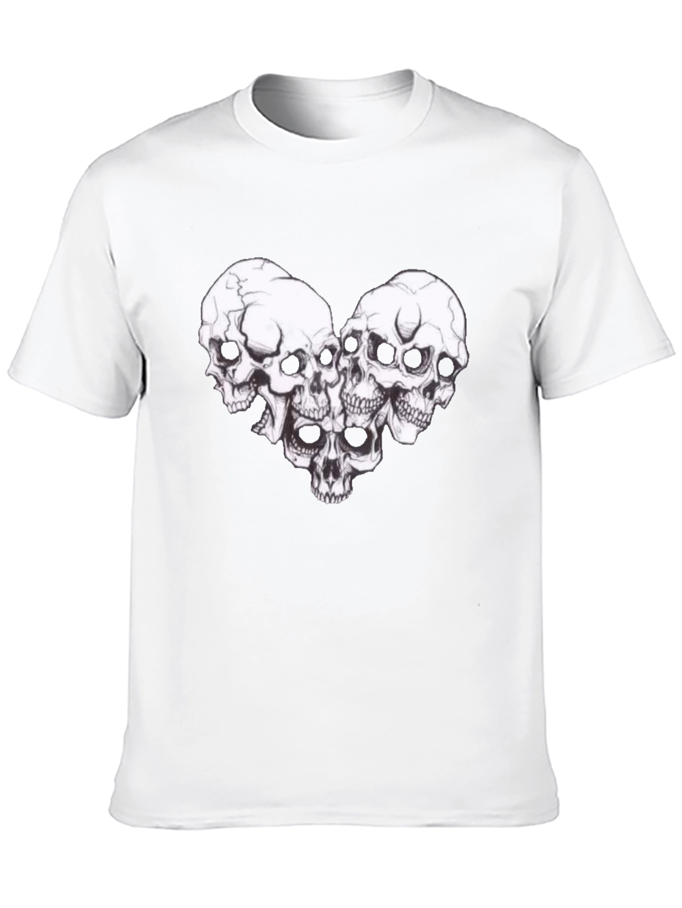 Skull Heart Graphic Tee - Gothic Style
