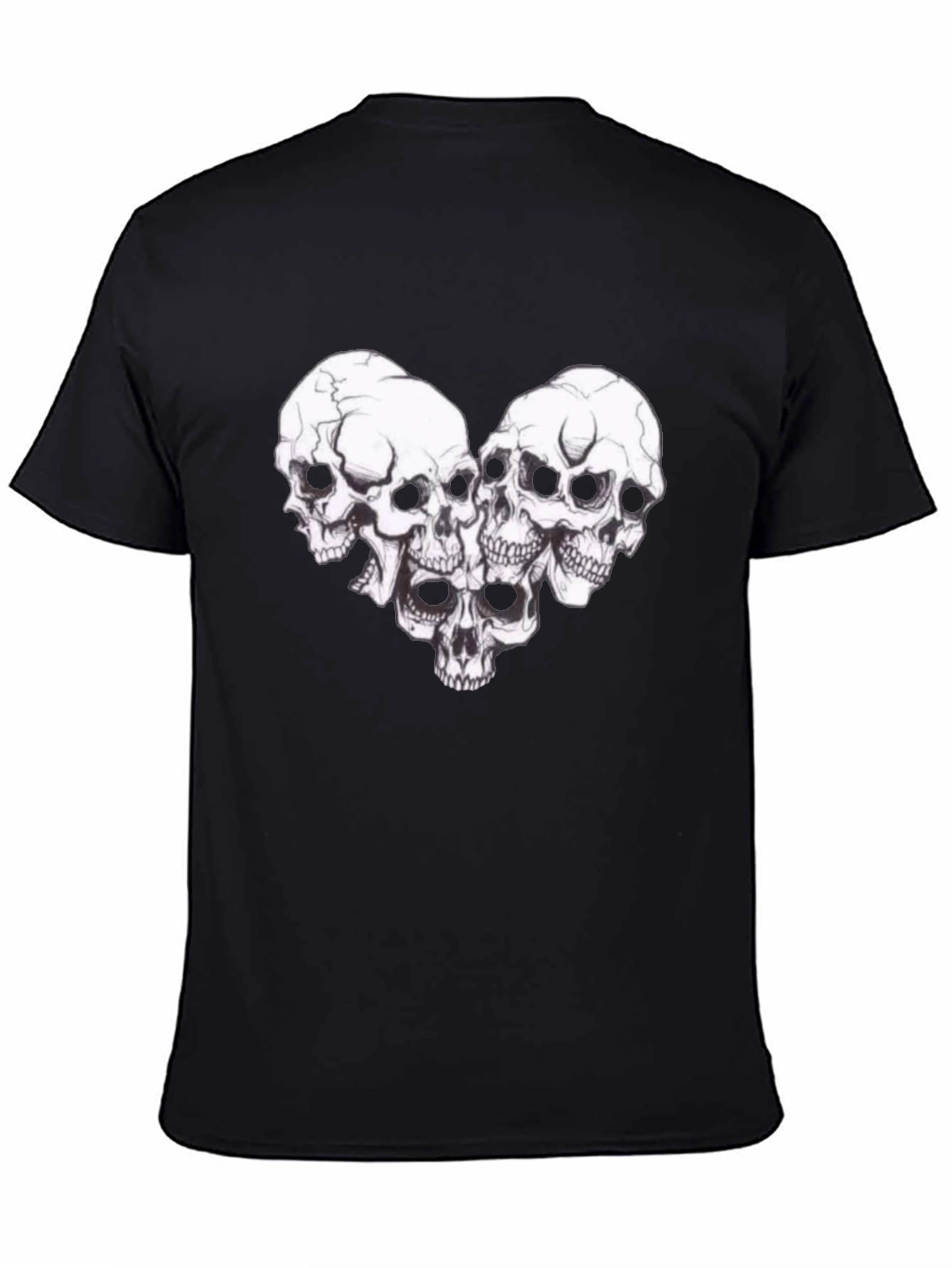 Skull Heart Graphic Tee - Gothic Style