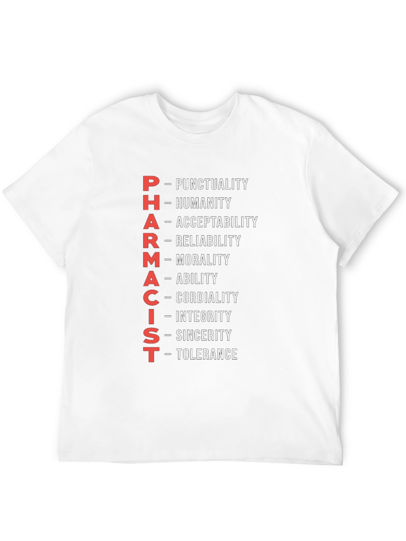Pharmacist Qualities Black Graphic Tee