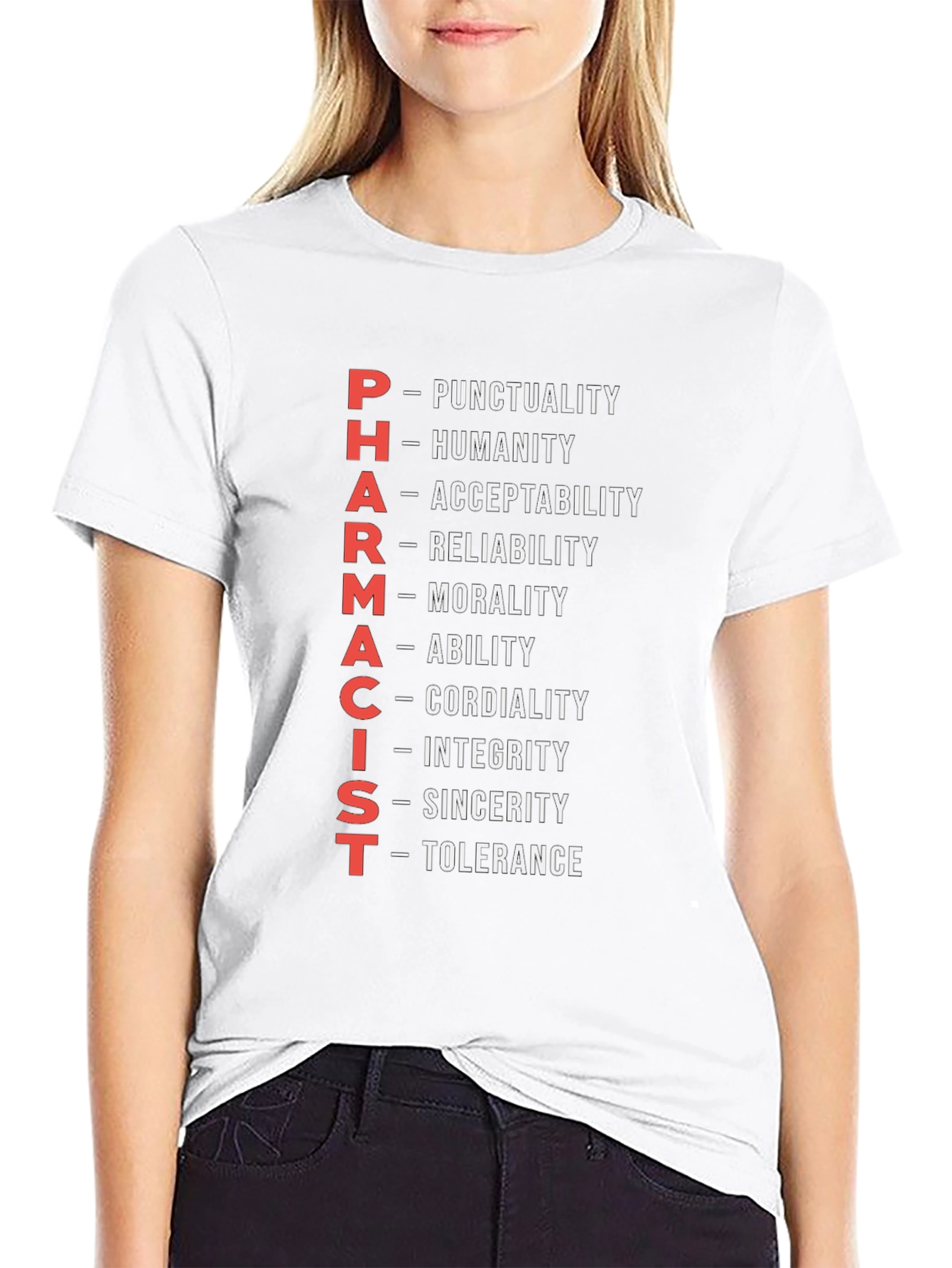 Pharmacist Qualities Black Graphic Tee