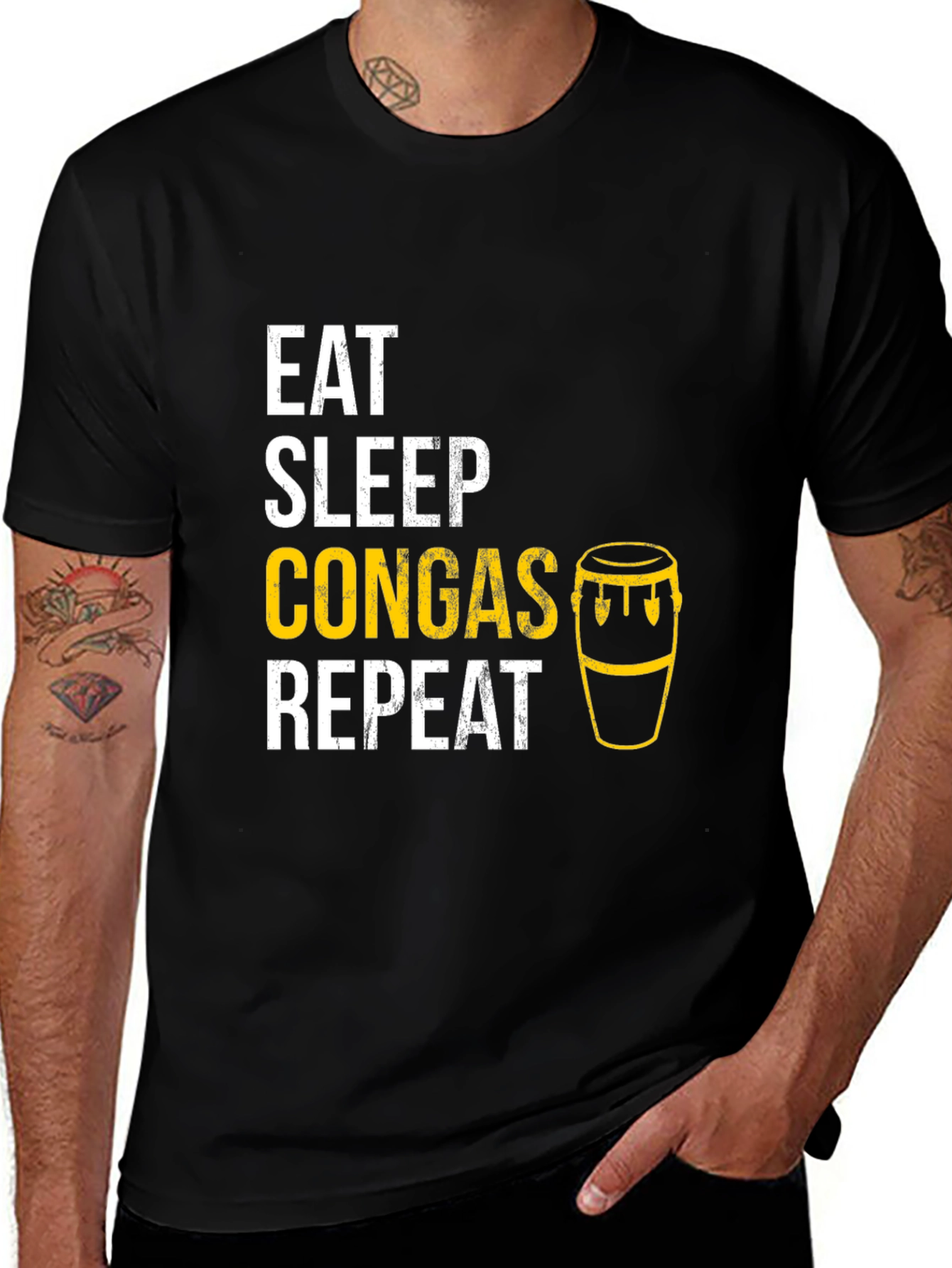 Eat Sleep Congas Repeat T-Shirt
