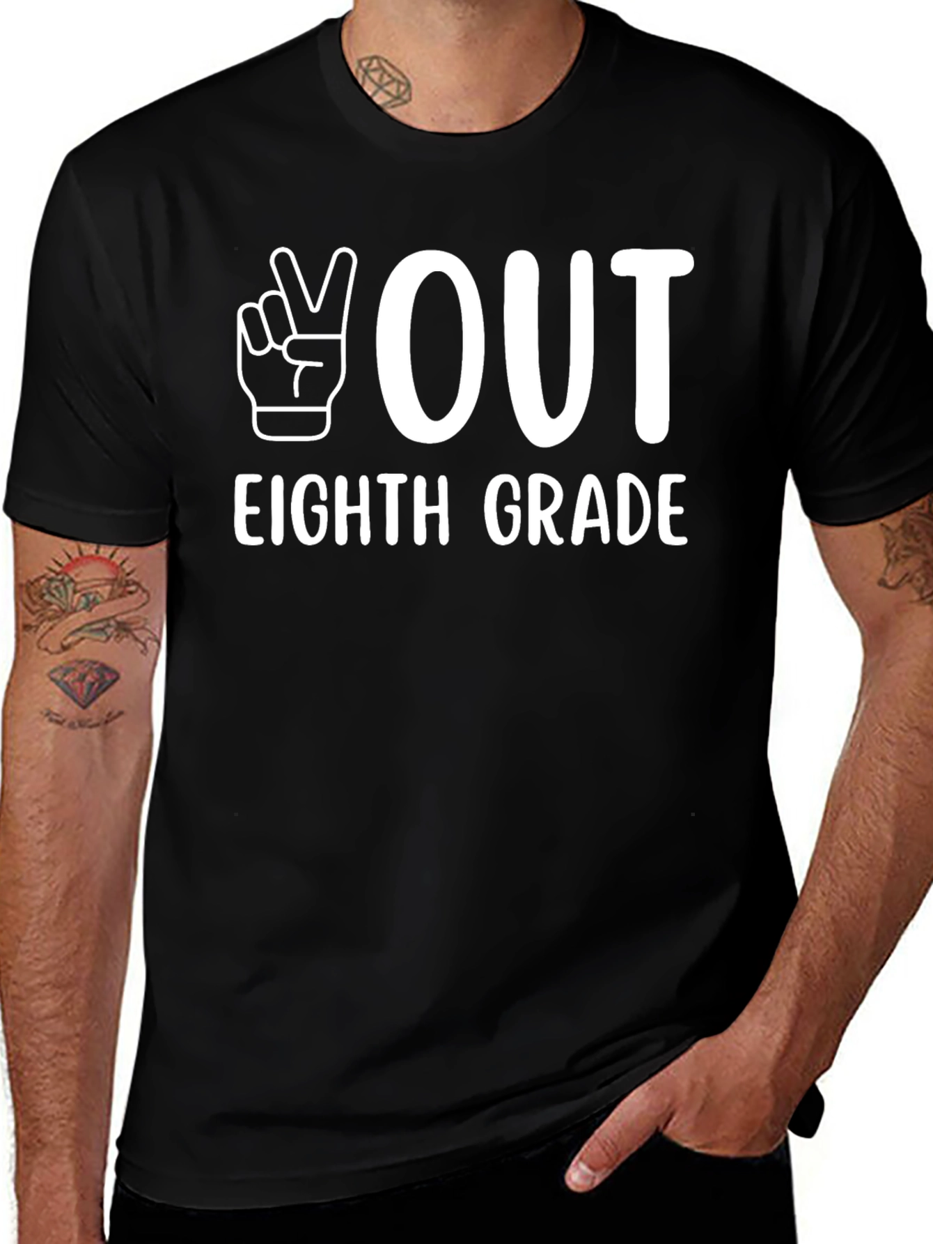 Peace Out Eighth Grade T-Shirt