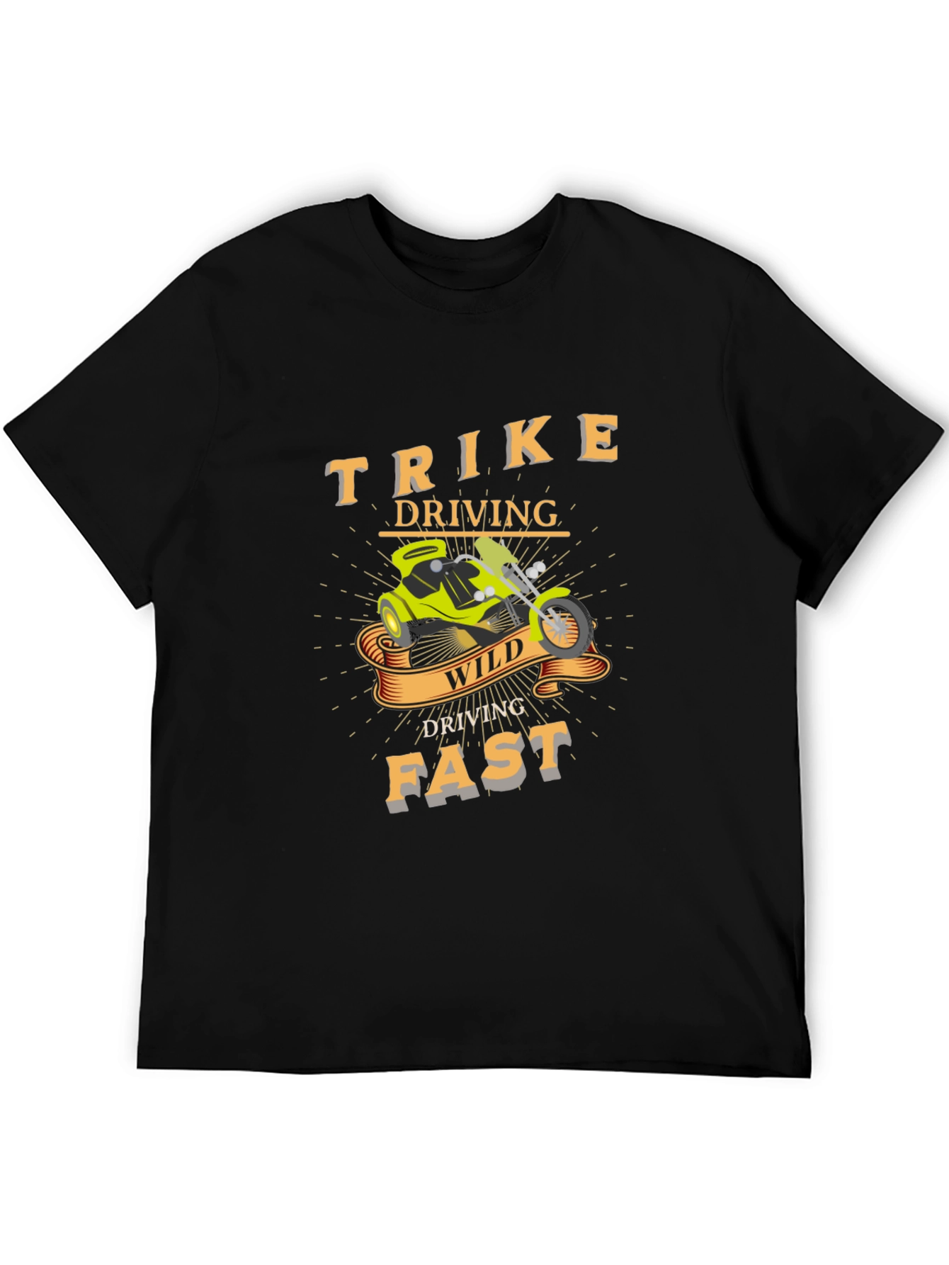 Trike Driving Wild & Fast Graphic T-Shirt