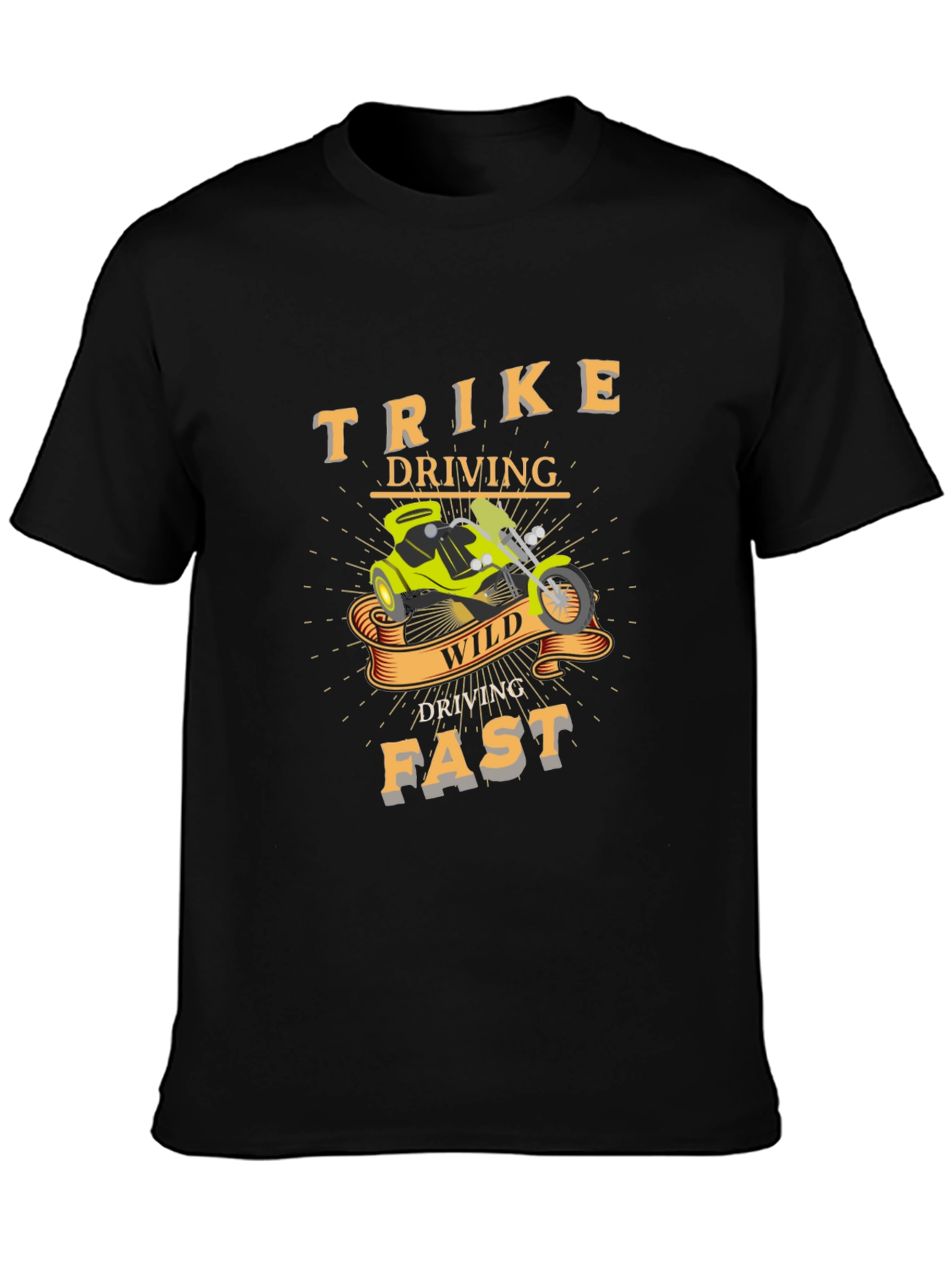 Trike Driving Wild & Fast Graphic T-Shirt