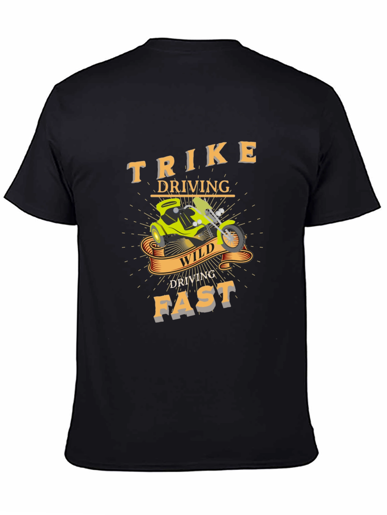 Trike Driving Wild & Fast Graphic T-Shirt