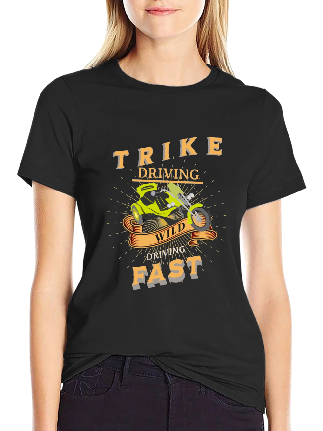 Trike Driving Wild & Fast Graphic T-Shirt