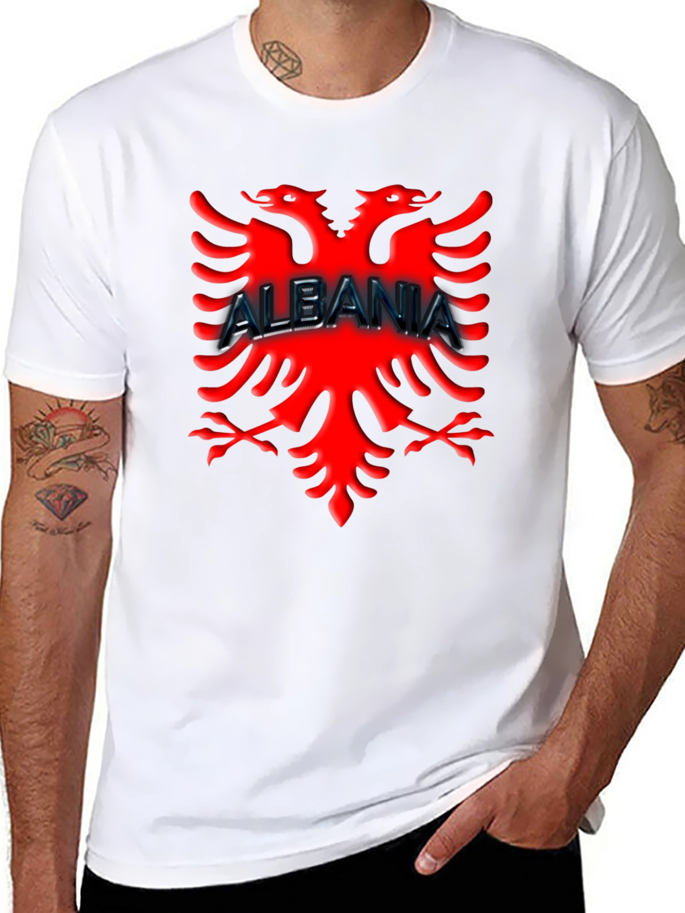 Albania Eagle Graphic Tee - Black T-Shirt