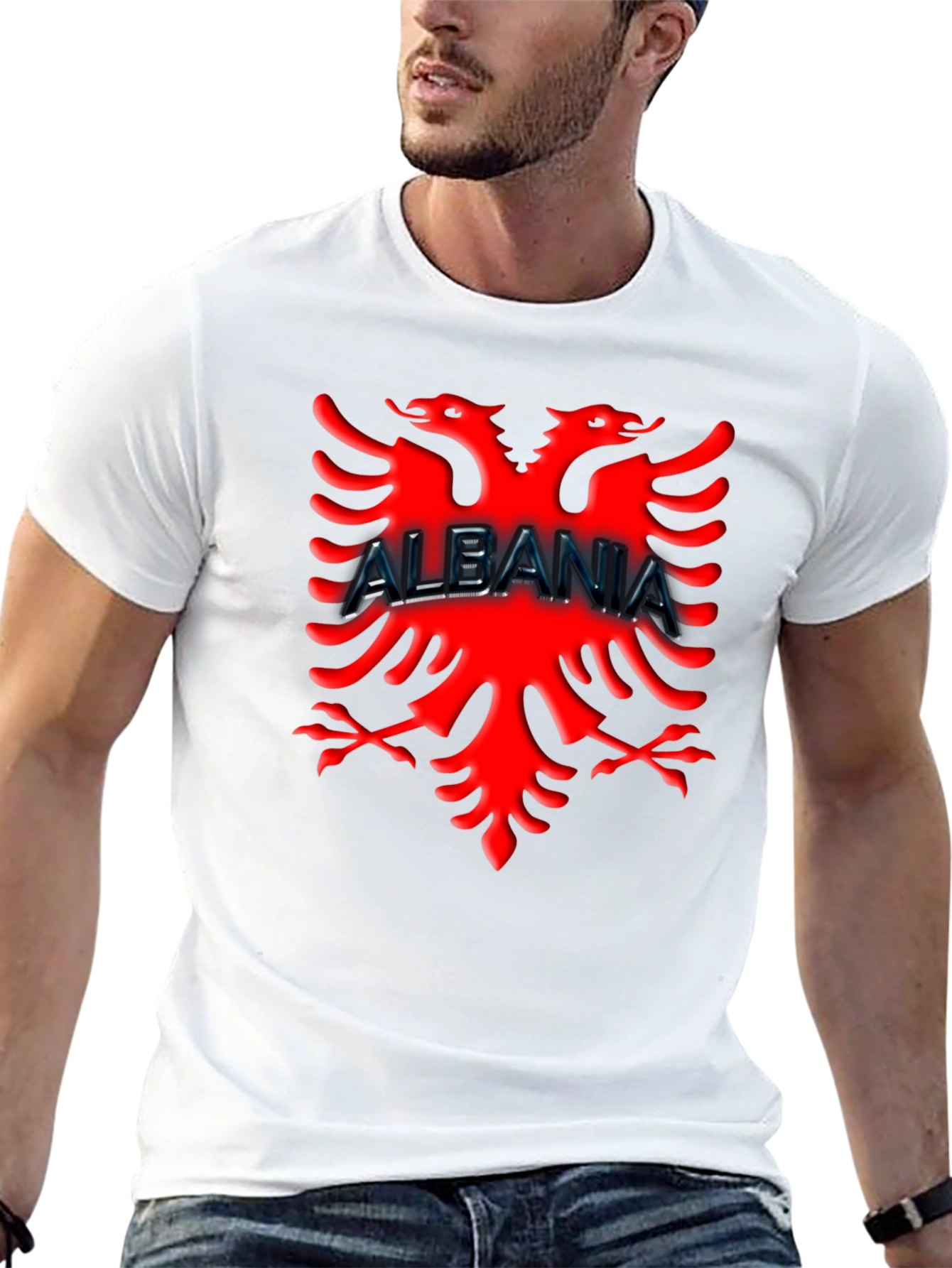 Albania Eagle Graphic Tee - Black T-Shirt