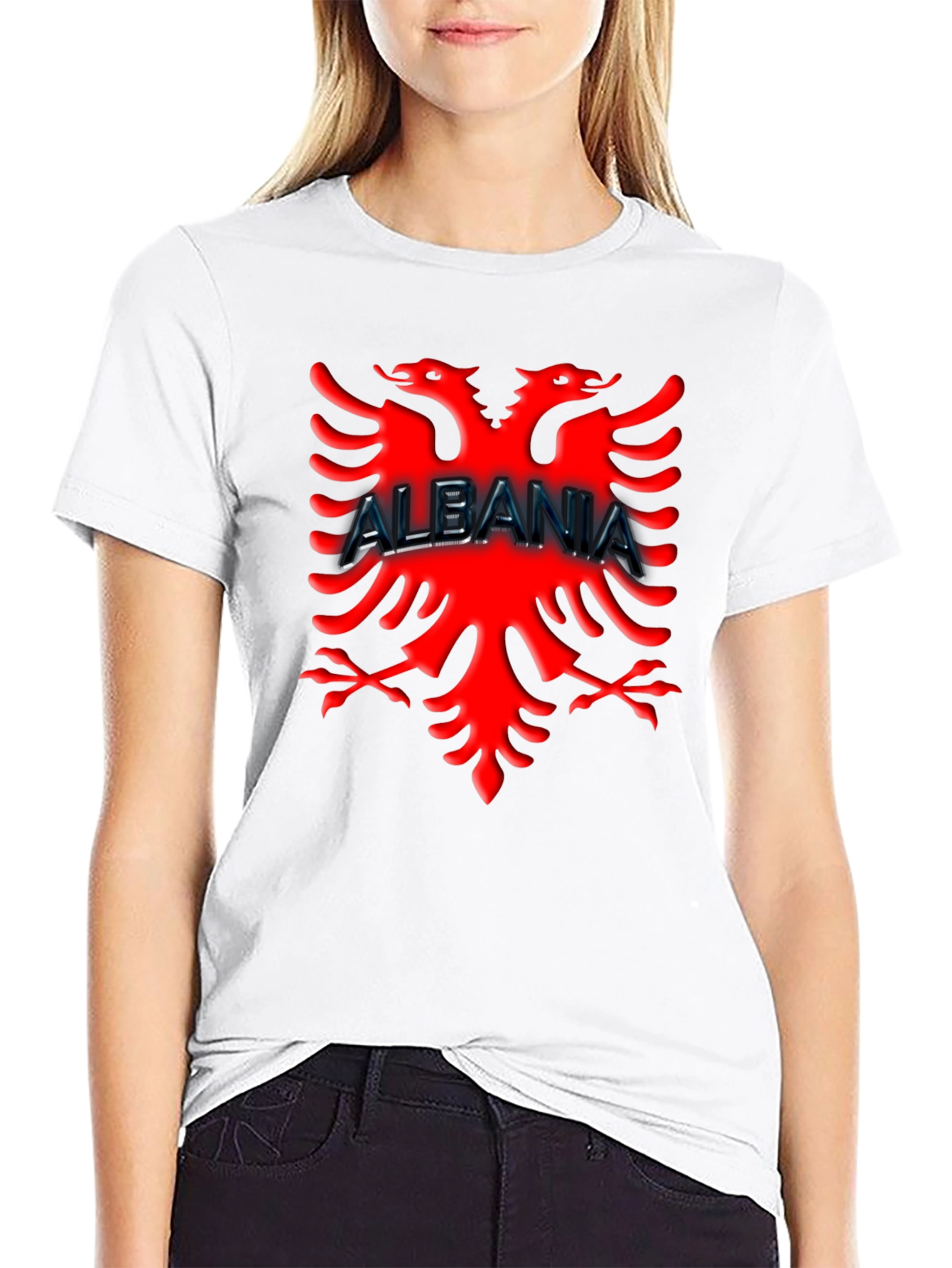 Albania Eagle Graphic Tee - Black T-Shirt