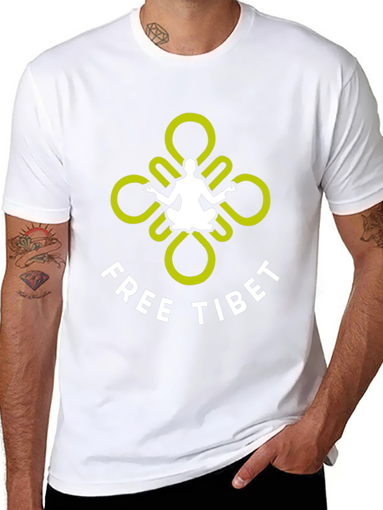 Free Tibet Graphic Tee - Unisex Black T-Shirt