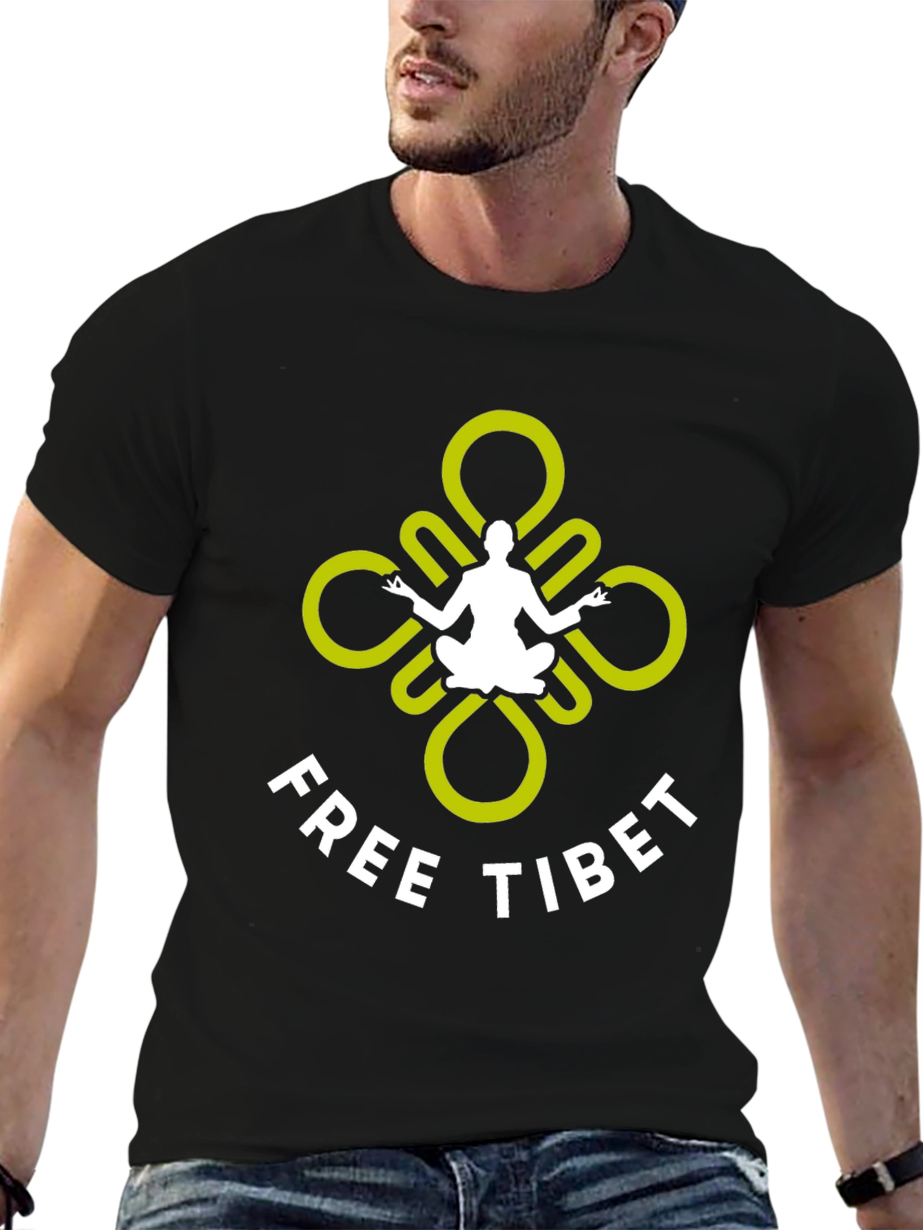 Free Tibet Graphic Tee - Unisex Black T-Shirt