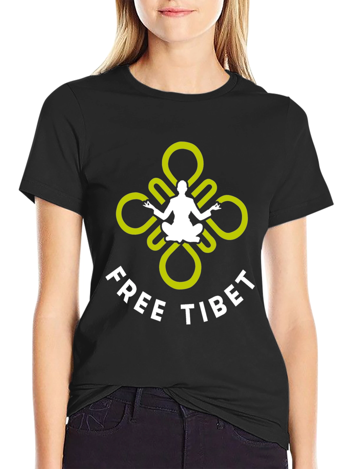 Free Tibet Graphic Tee - Unisex Black T-Shirt