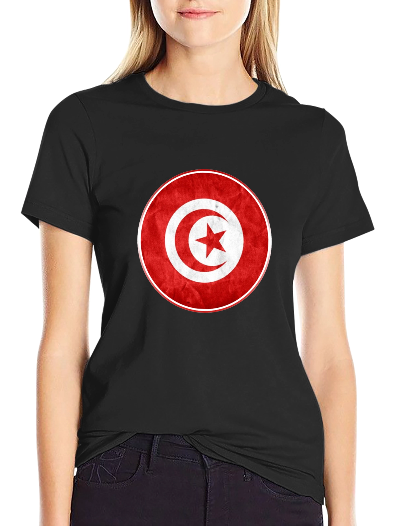 Tunisia Flag T-Shirt - Red & White Graphic Tee