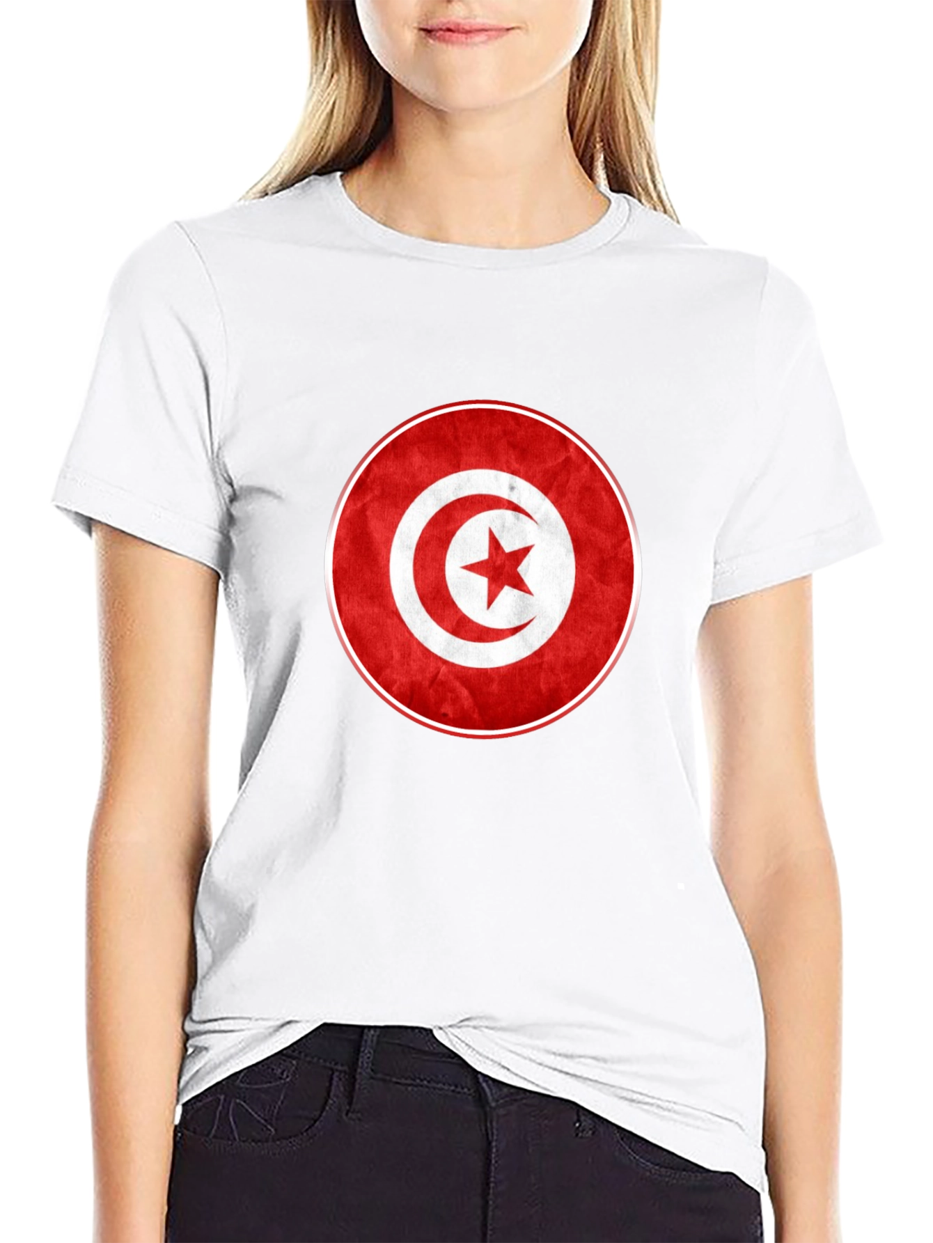Tunisia Flag T-Shirt - Red & White Graphic Tee