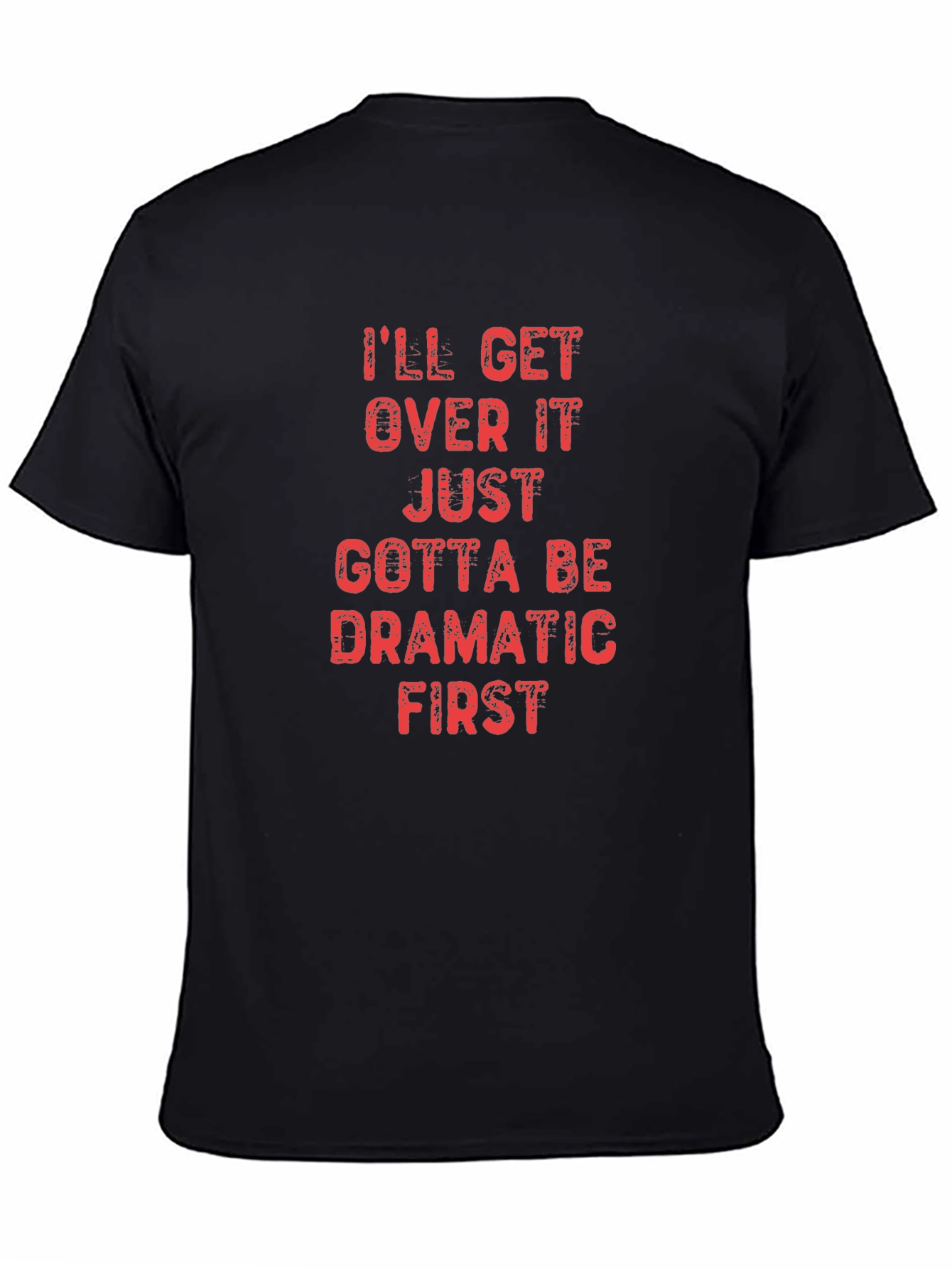 Dramatic First Black Cotton T-Shirt