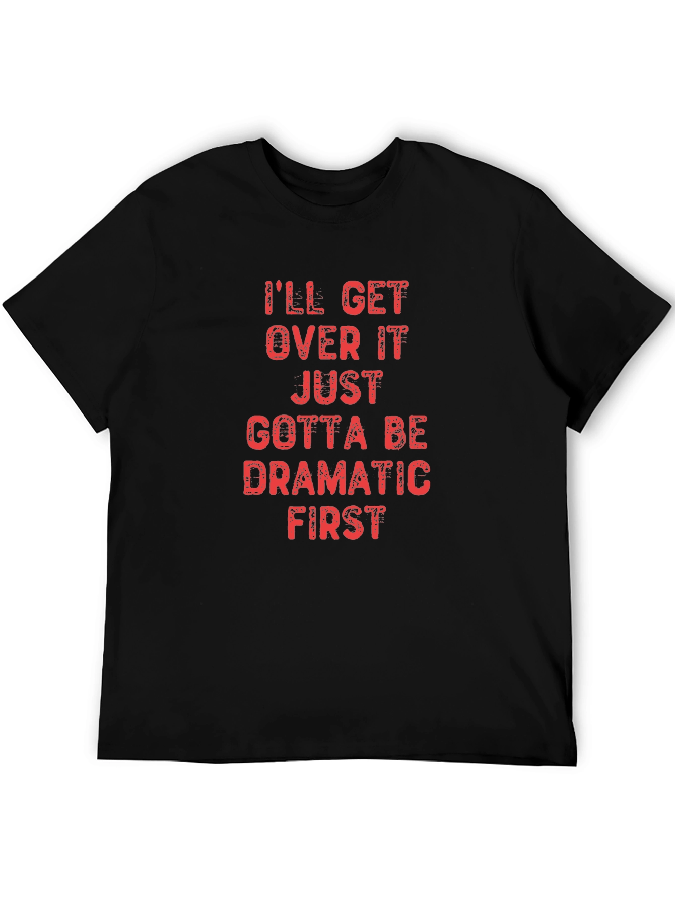 Dramatic First Black Cotton T-Shirt